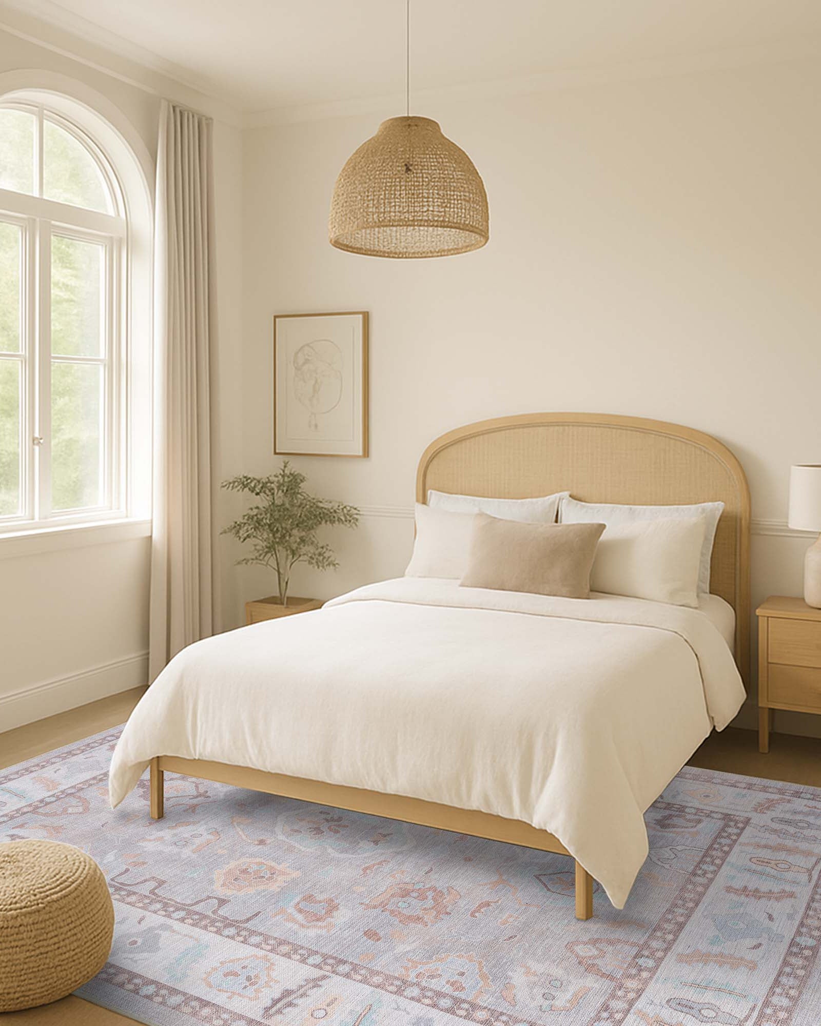 Nadia Muted Brown Pastel Modern Oushak Rug