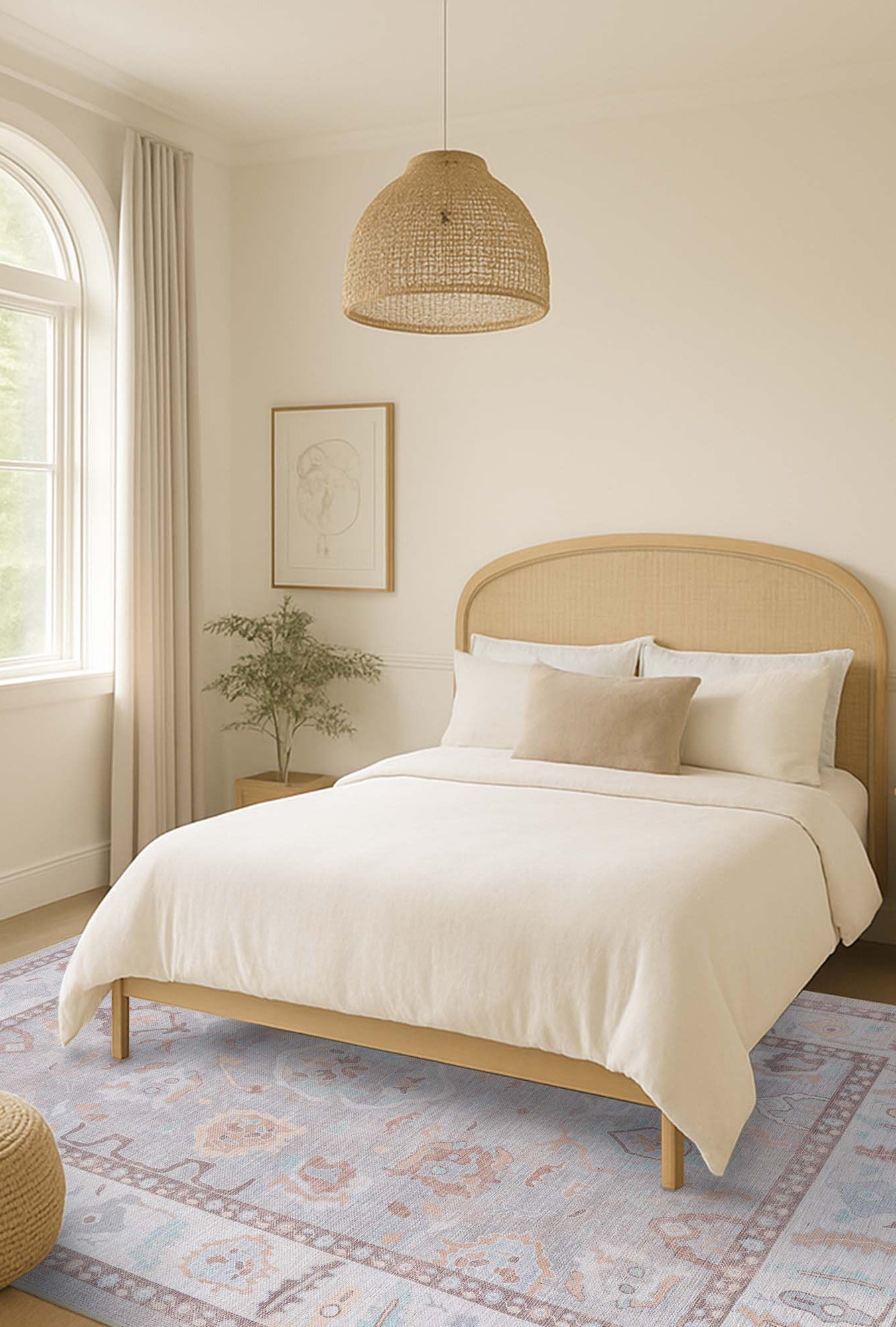 Nadia Muted Brown Pastel Modern Oushak Rug