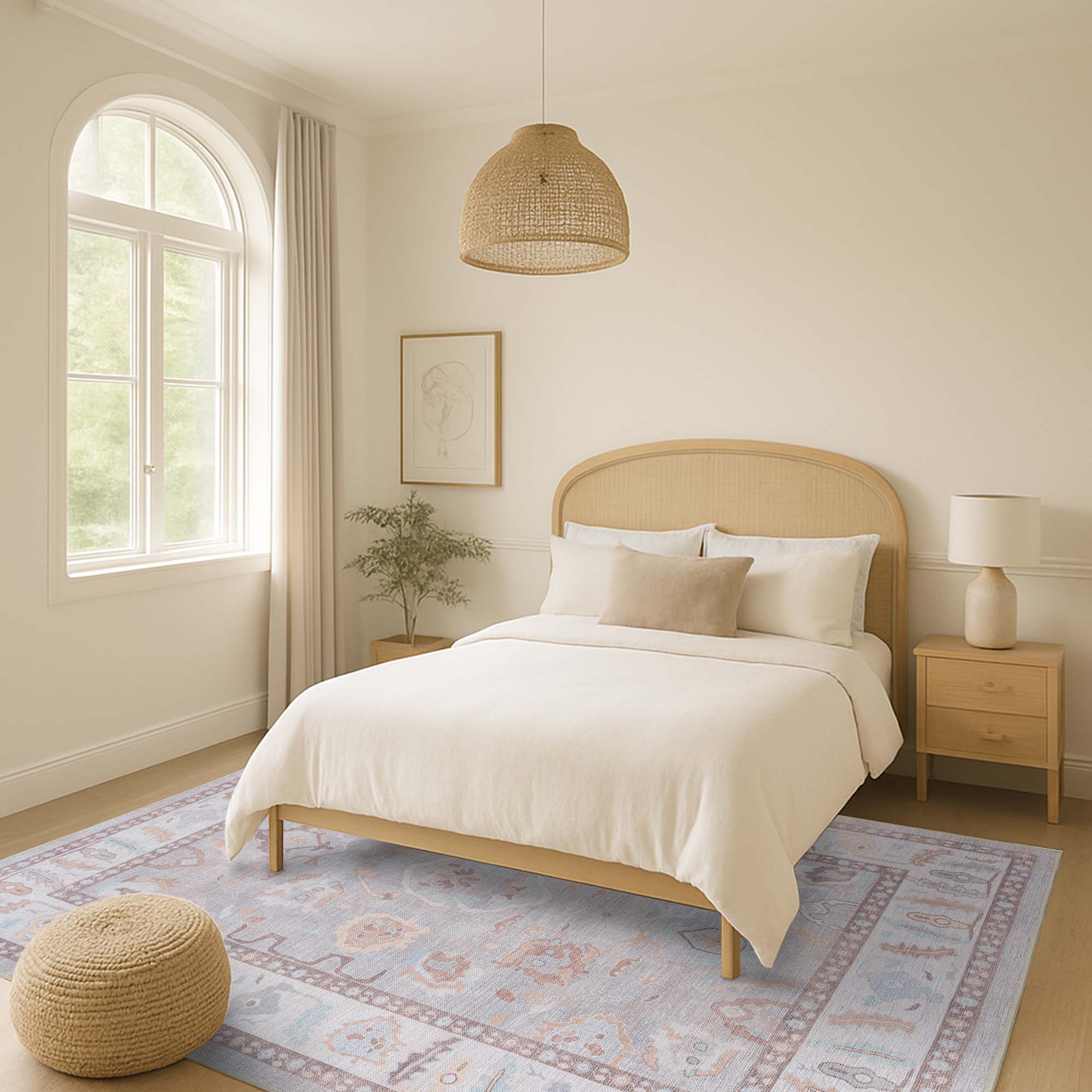 Nadia Muted Brown Pastel Modern Oushak Rug