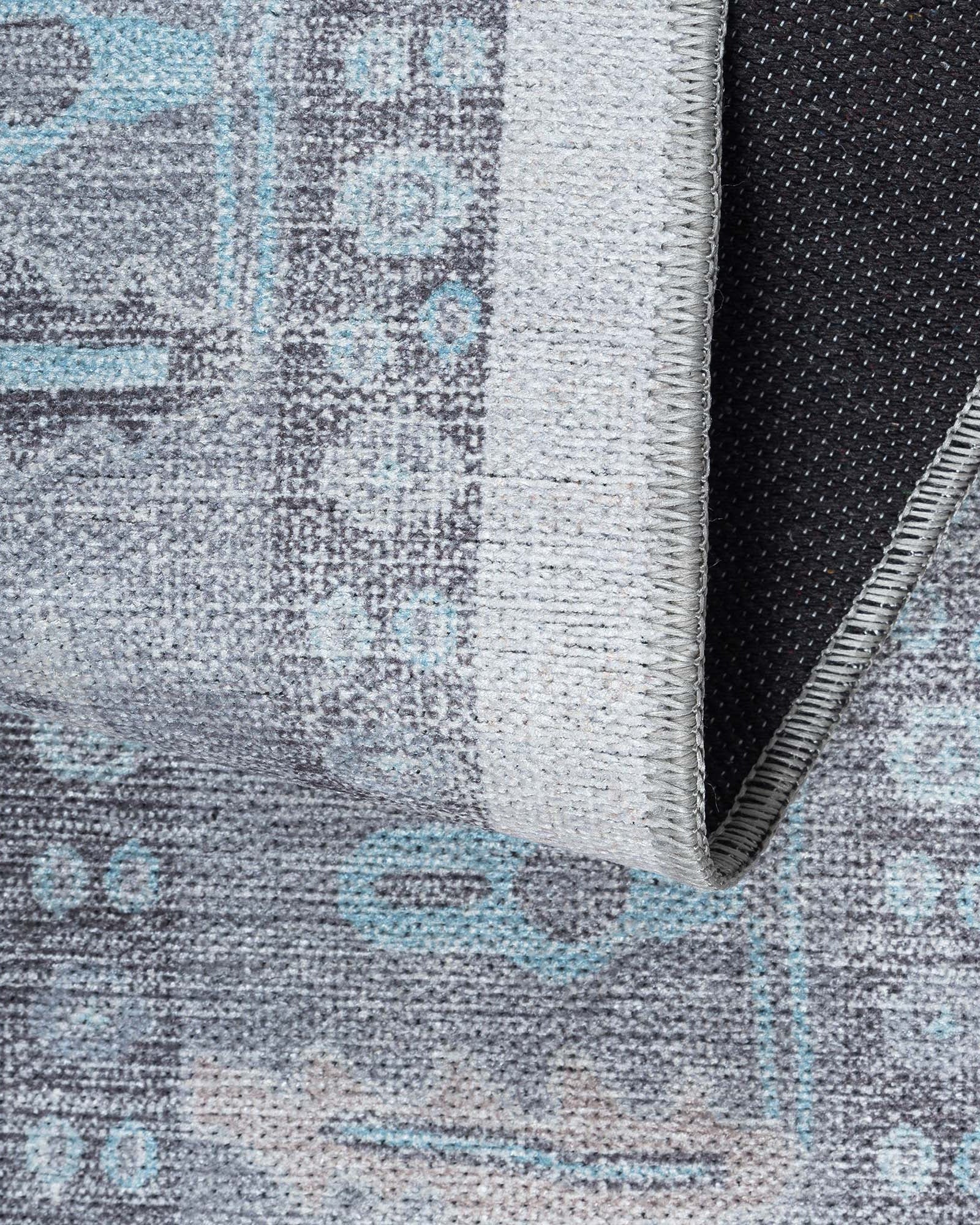 Delphine Gray, Beige & Ivory Modern Oushak Rug