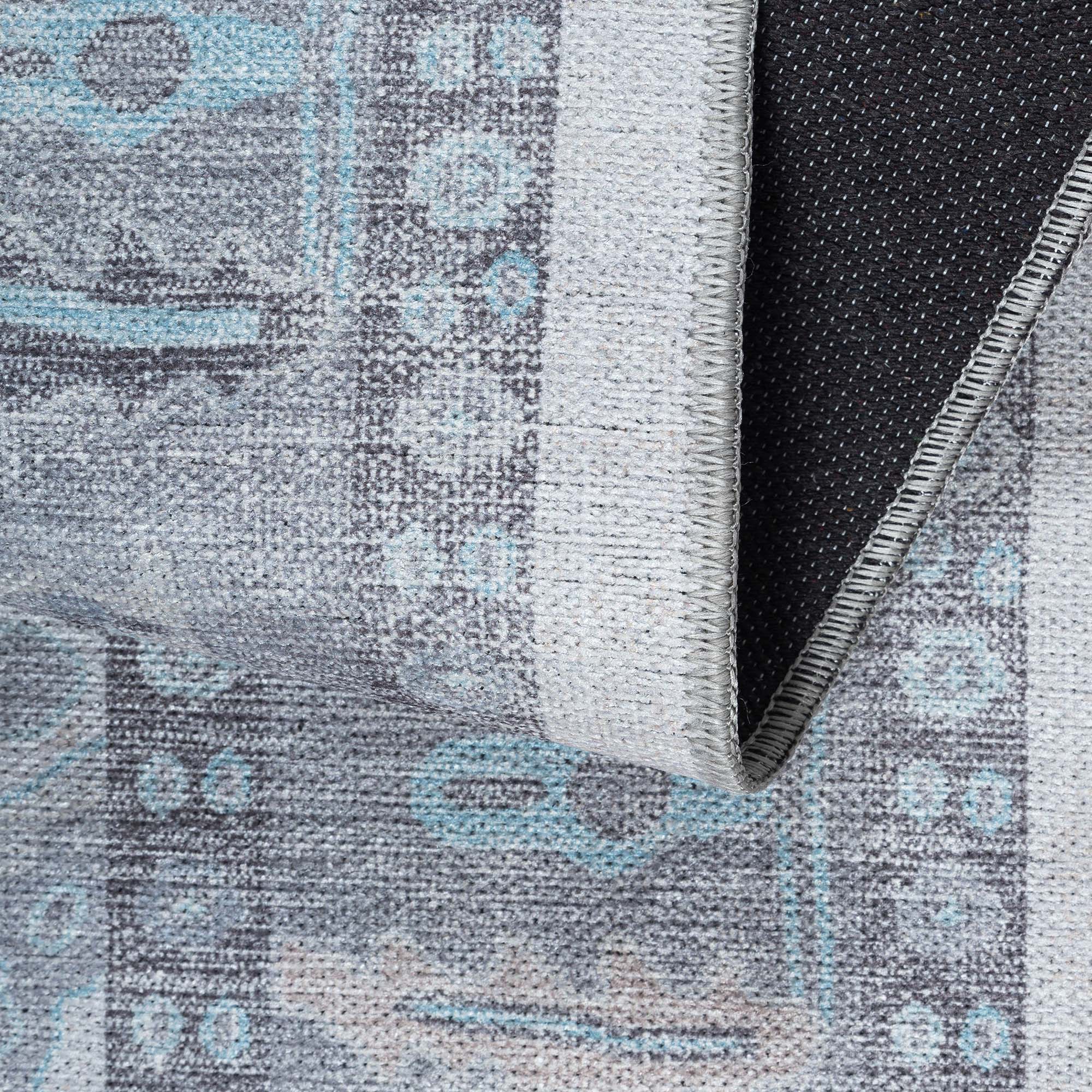 Delphine Gray, Beige & Ivory Modern Oushak Rug