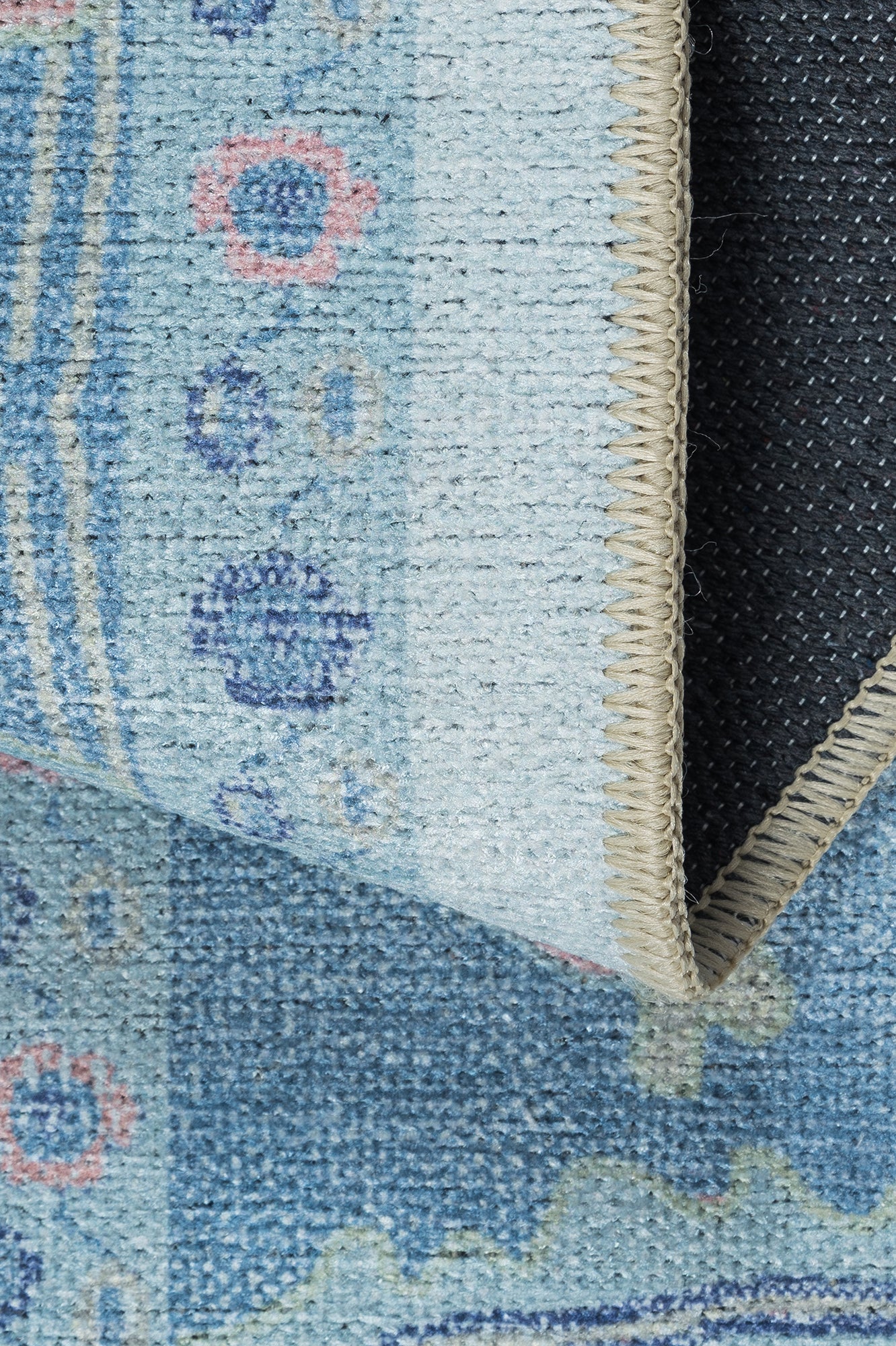 Zephina Baby Blue Modern Oushak Rug