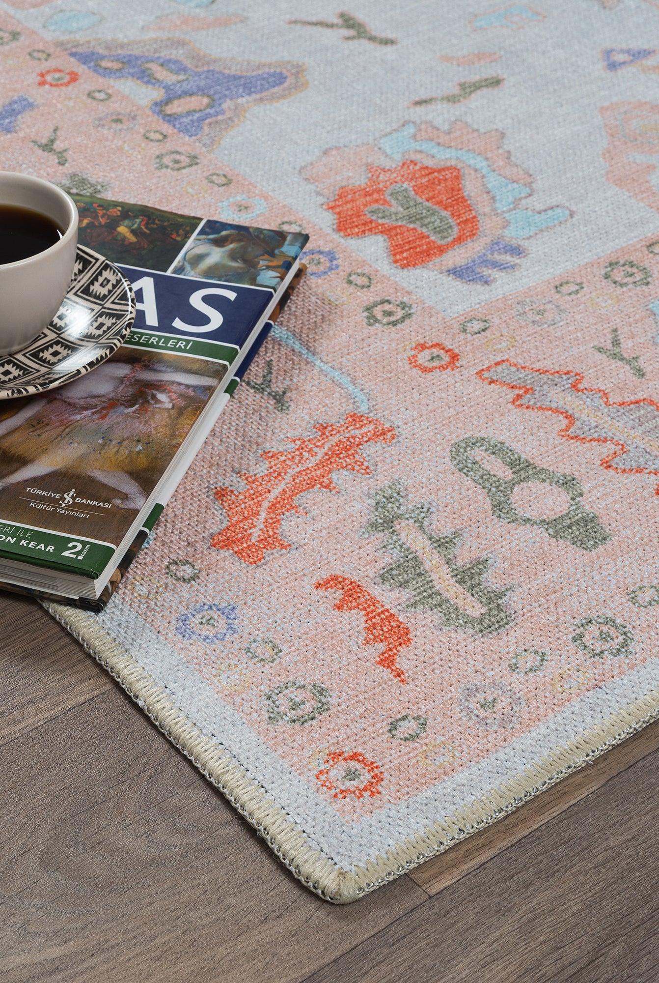 Calina Blush Orange Modern Oushak Rug