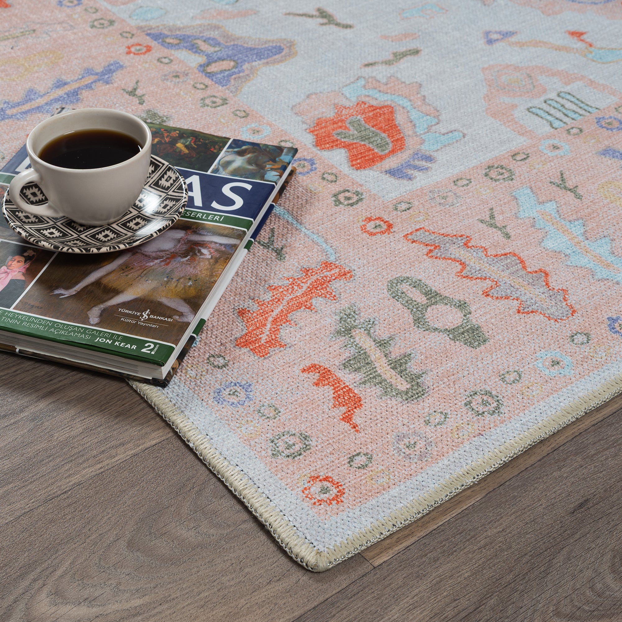 Calina Blush Orange Modern Oushak Rug