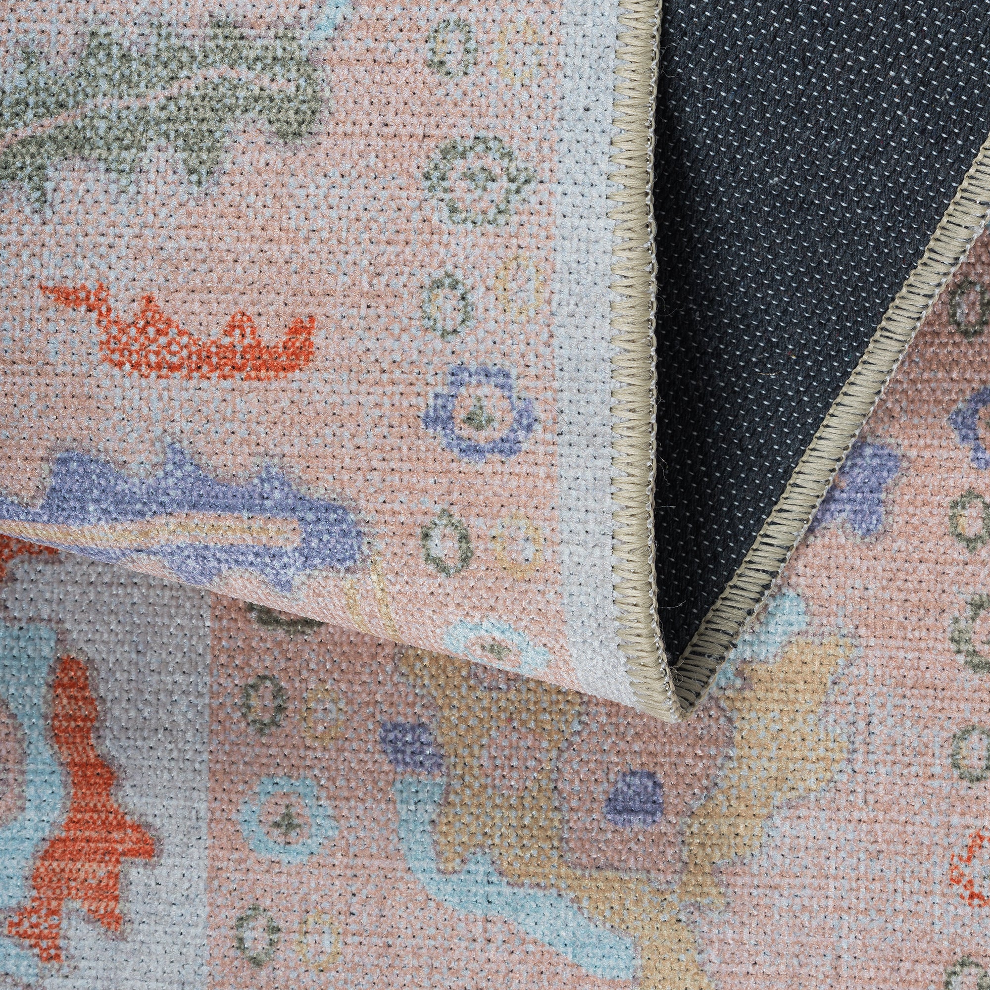 Calina Blush Orange Modern Oushak Rug