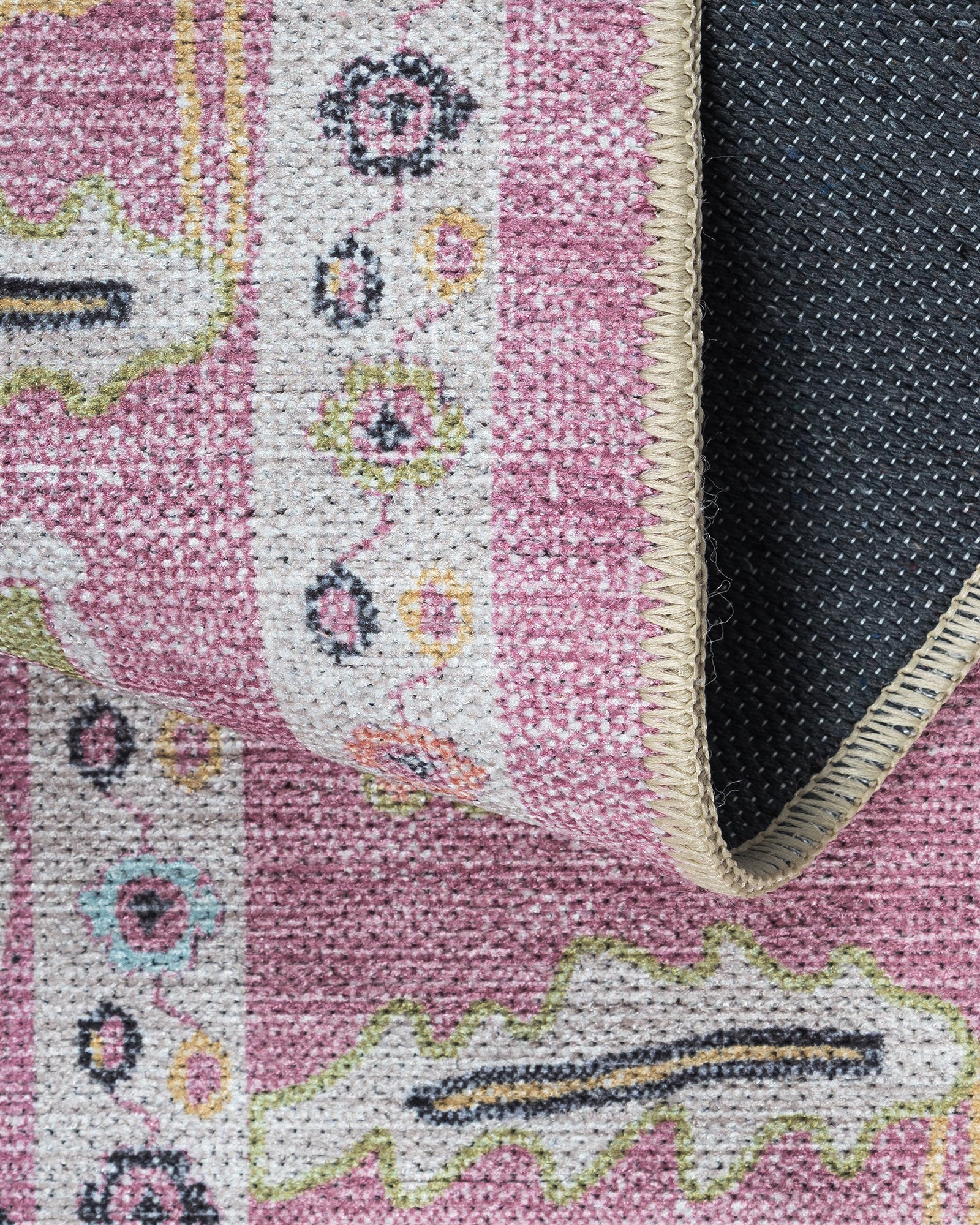 Elira Pink Pink Modern Oushak Rug