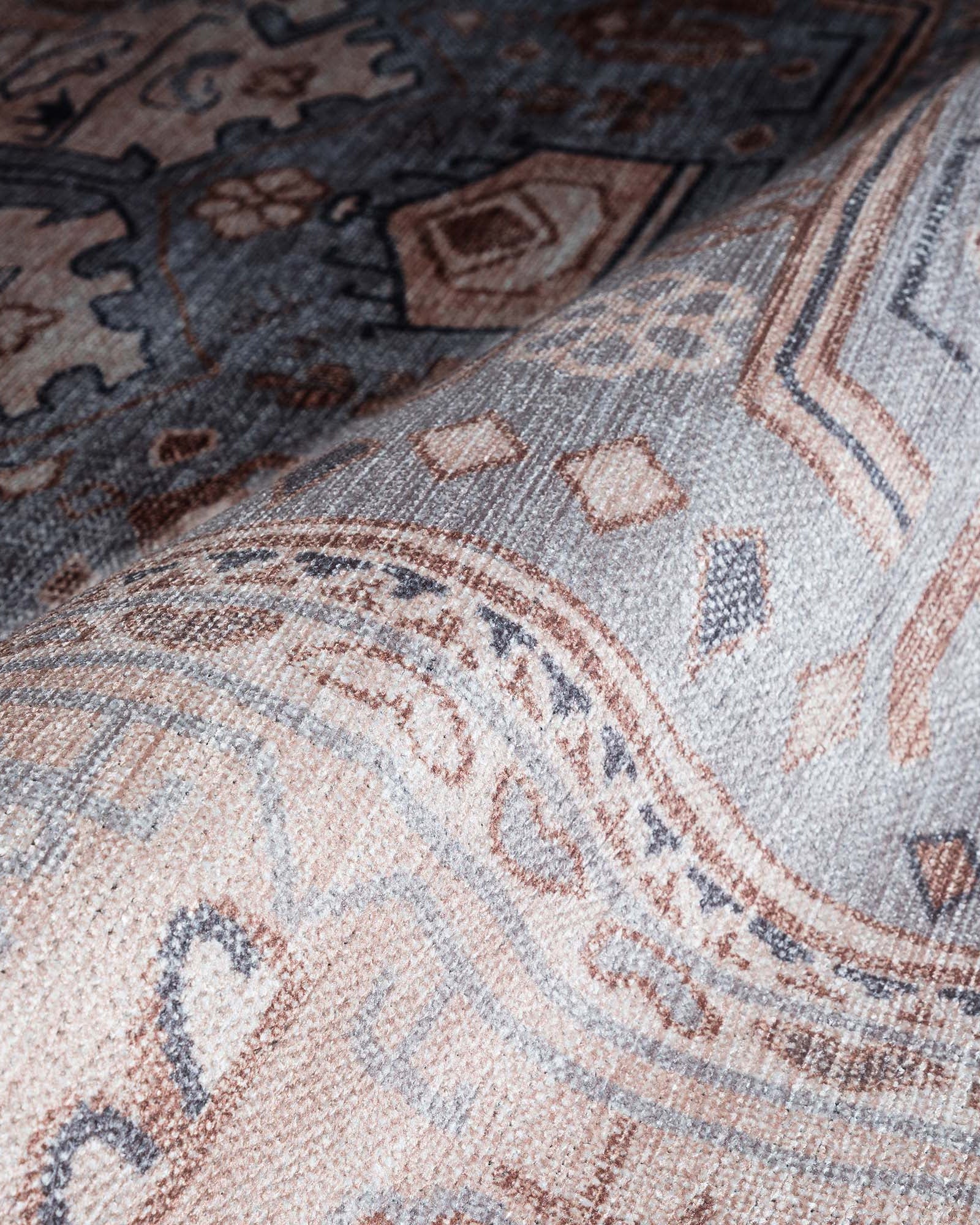 Atiya Neutral Earth Beige Vintage Turkish Rug