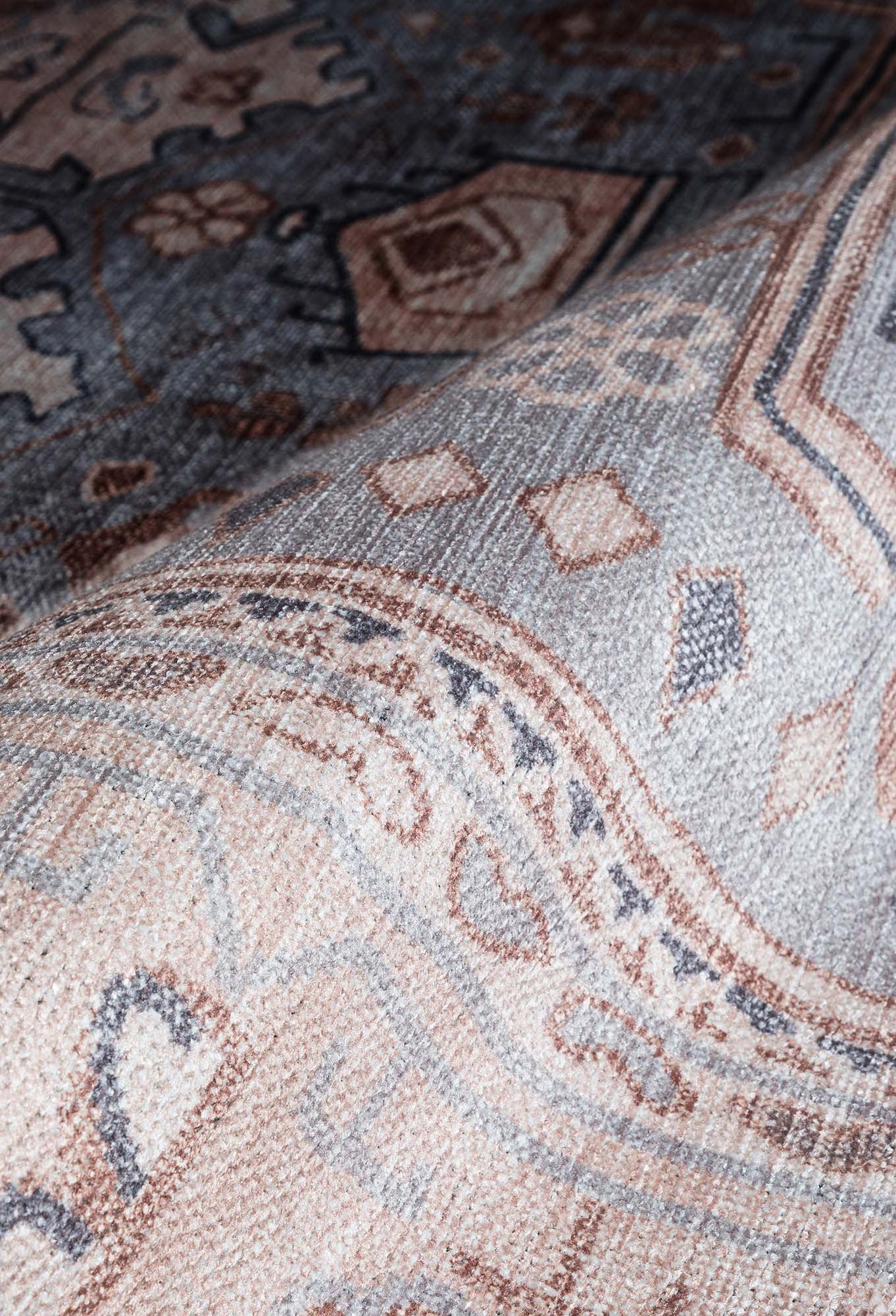 Atiya Neutral Earth Beige Vintage Turkish Rug