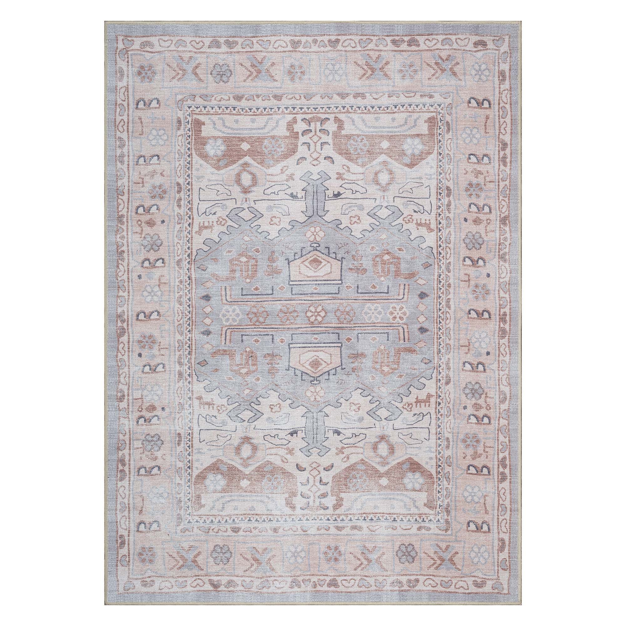 Atiya Neutral Earth Beige Vintage Turkish Rug