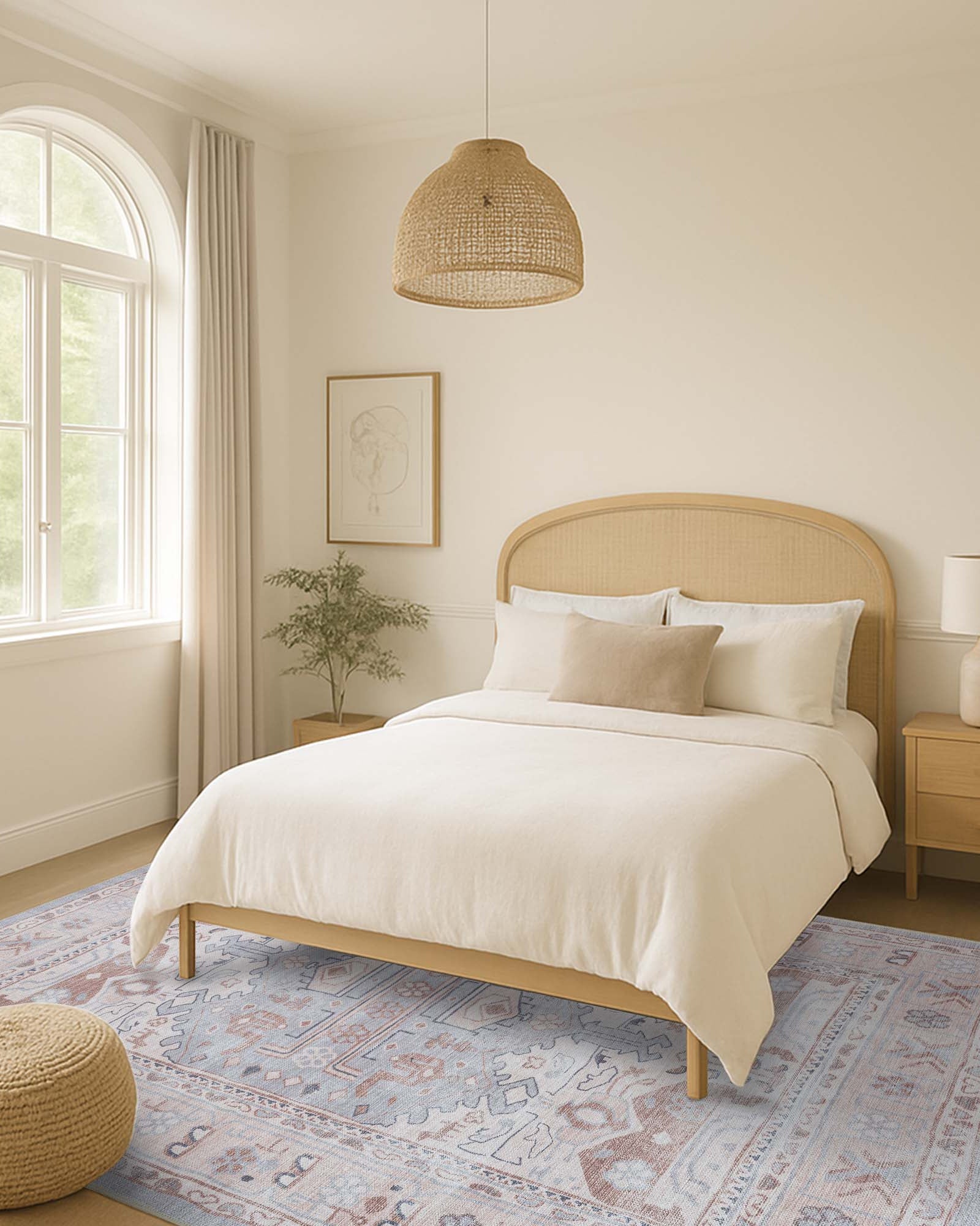 Atiya Neutral Earth Beige Vintage Turkish Rug