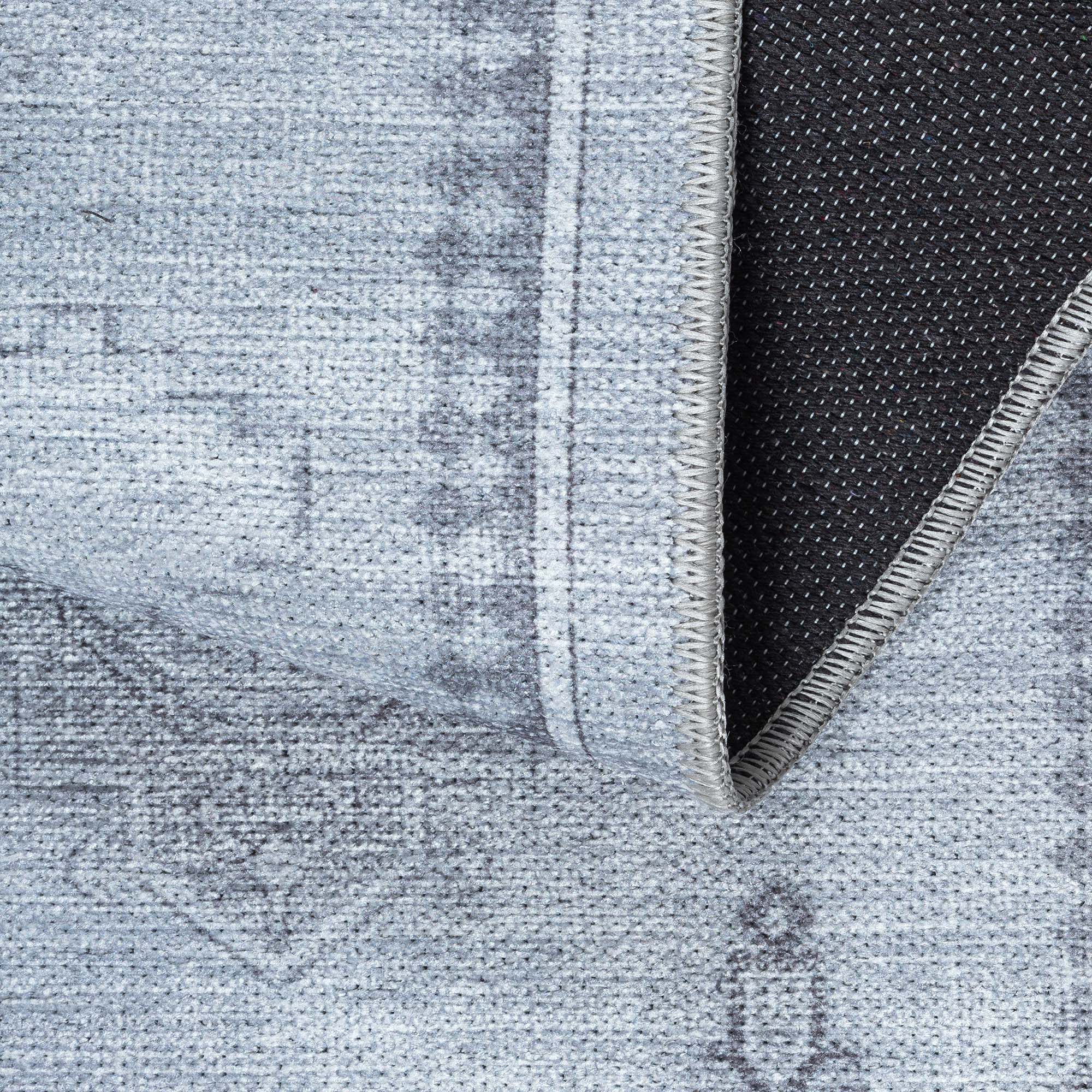 Ruba Neutral Silver Gray Antique Oushak Rug