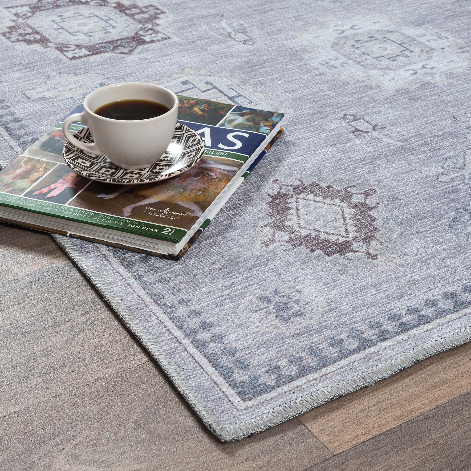 Amery Beige Pale Blush Brown Antique Oushak Rug