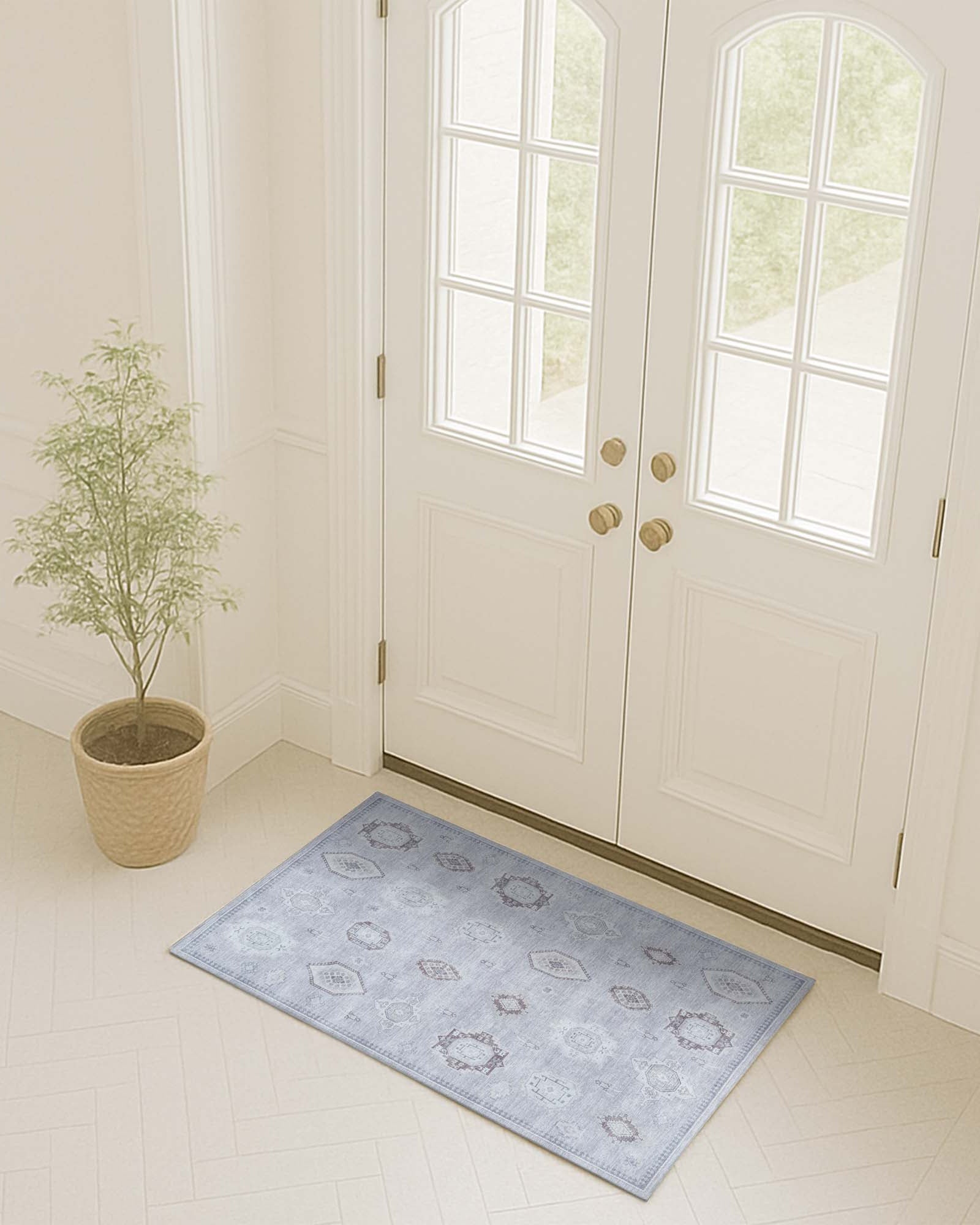 Amery Beige Pale Blush Brown Antique Oushak Rug