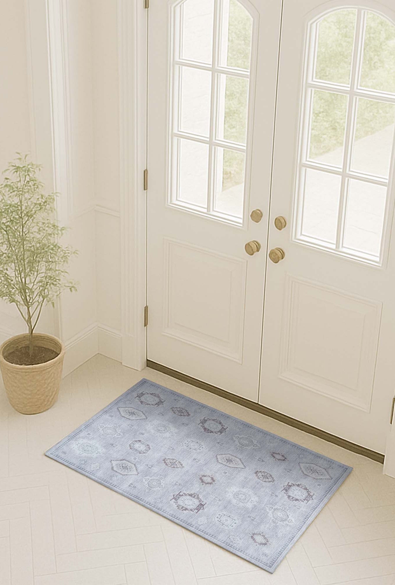 Amery Beige Pale Blush Brown Antique Oushak Rug