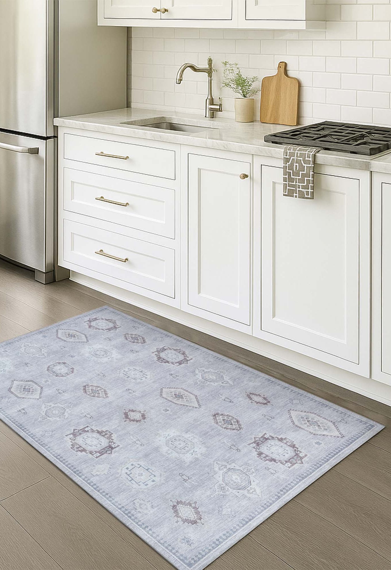 Amery Beige Pale Blush Brown Antique Oushak Rug