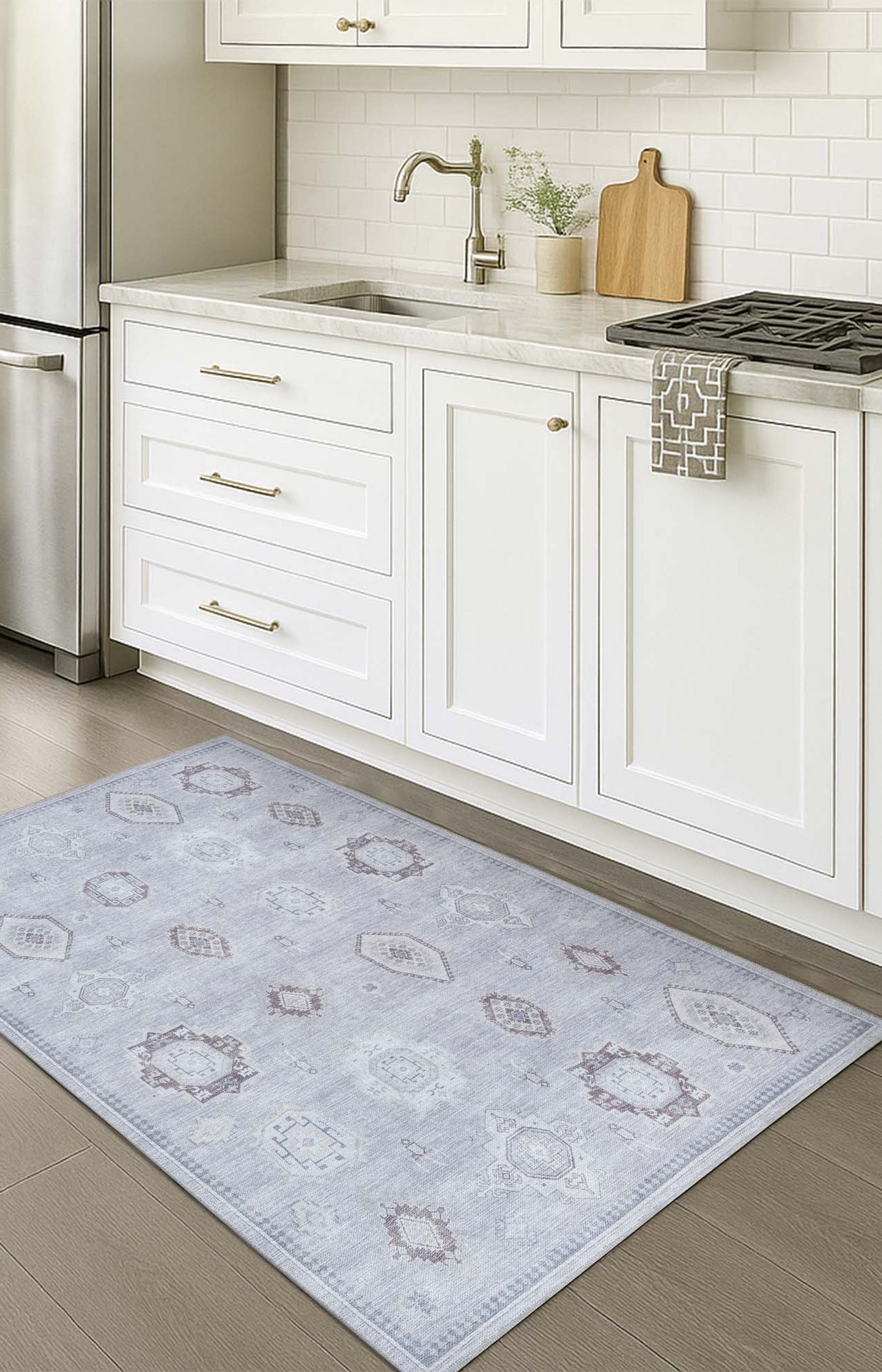 Amery Beige Pale Blush Brown Antique Oushak Rug