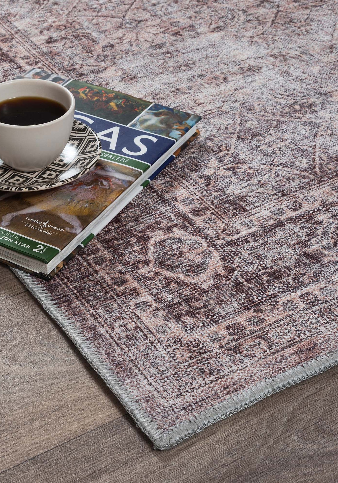 Cecile Distressed Persian Beige, Blush & Muted Sage Rug