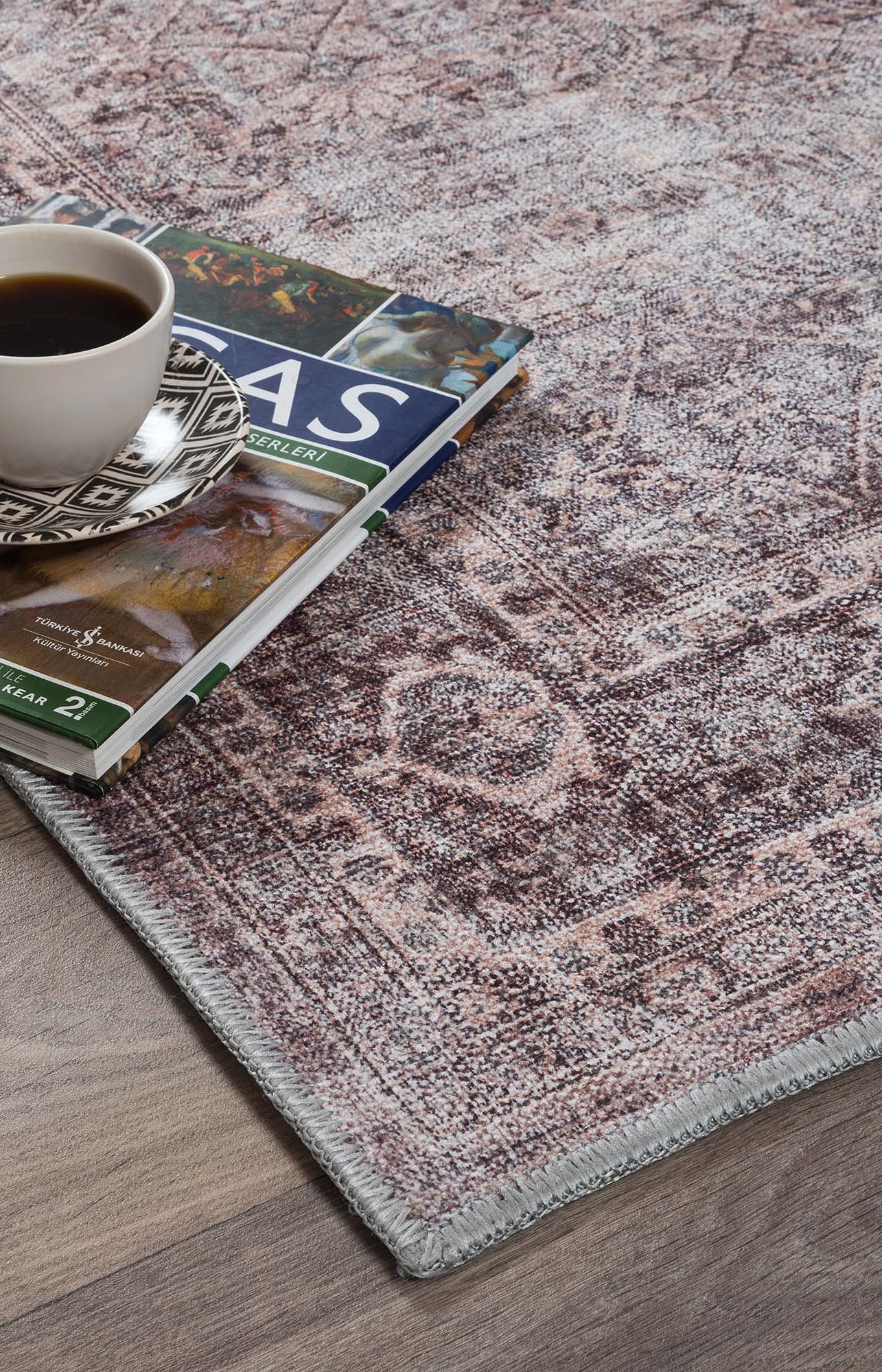 Cecile Distressed Persian Beige, Blush & Muted Sage Rug