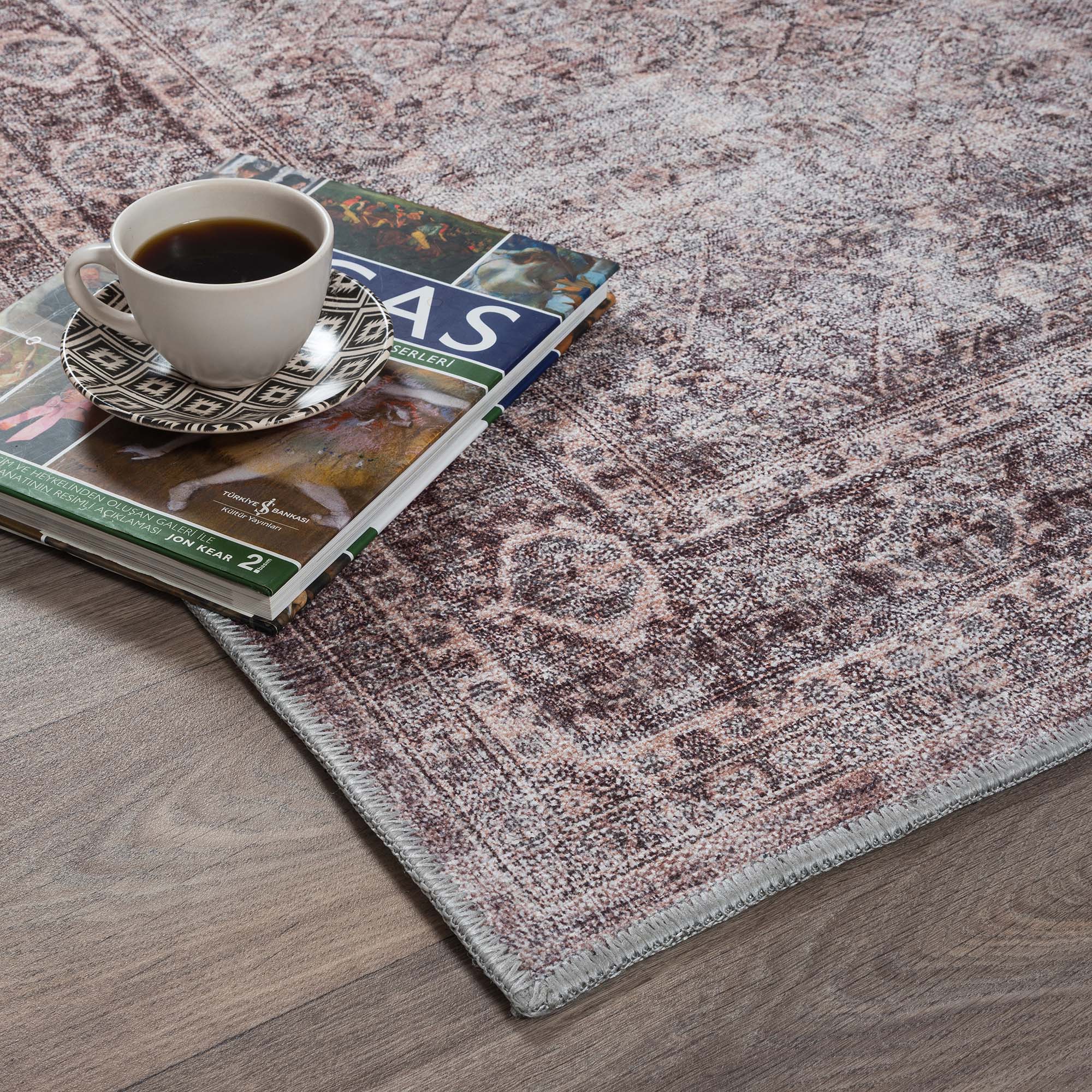 Cecile Distressed Persian Beige, Blush & Muted Sage Rug