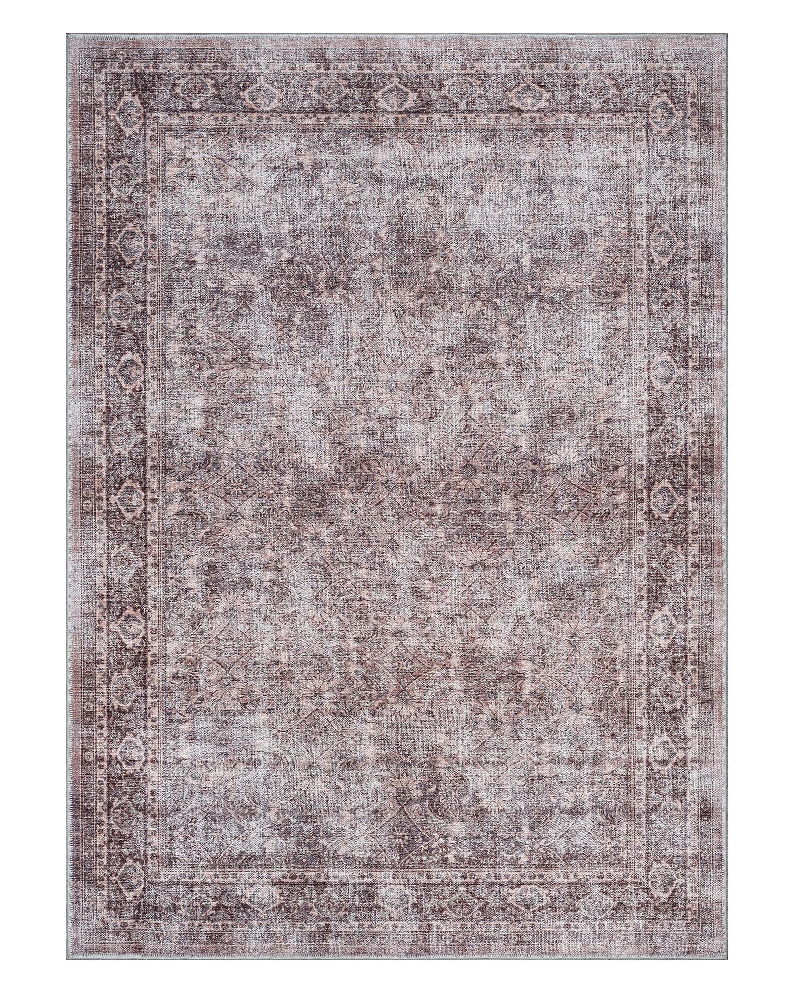 Cecile Distressed Persian Beige, Blush & Muted Sage Rug