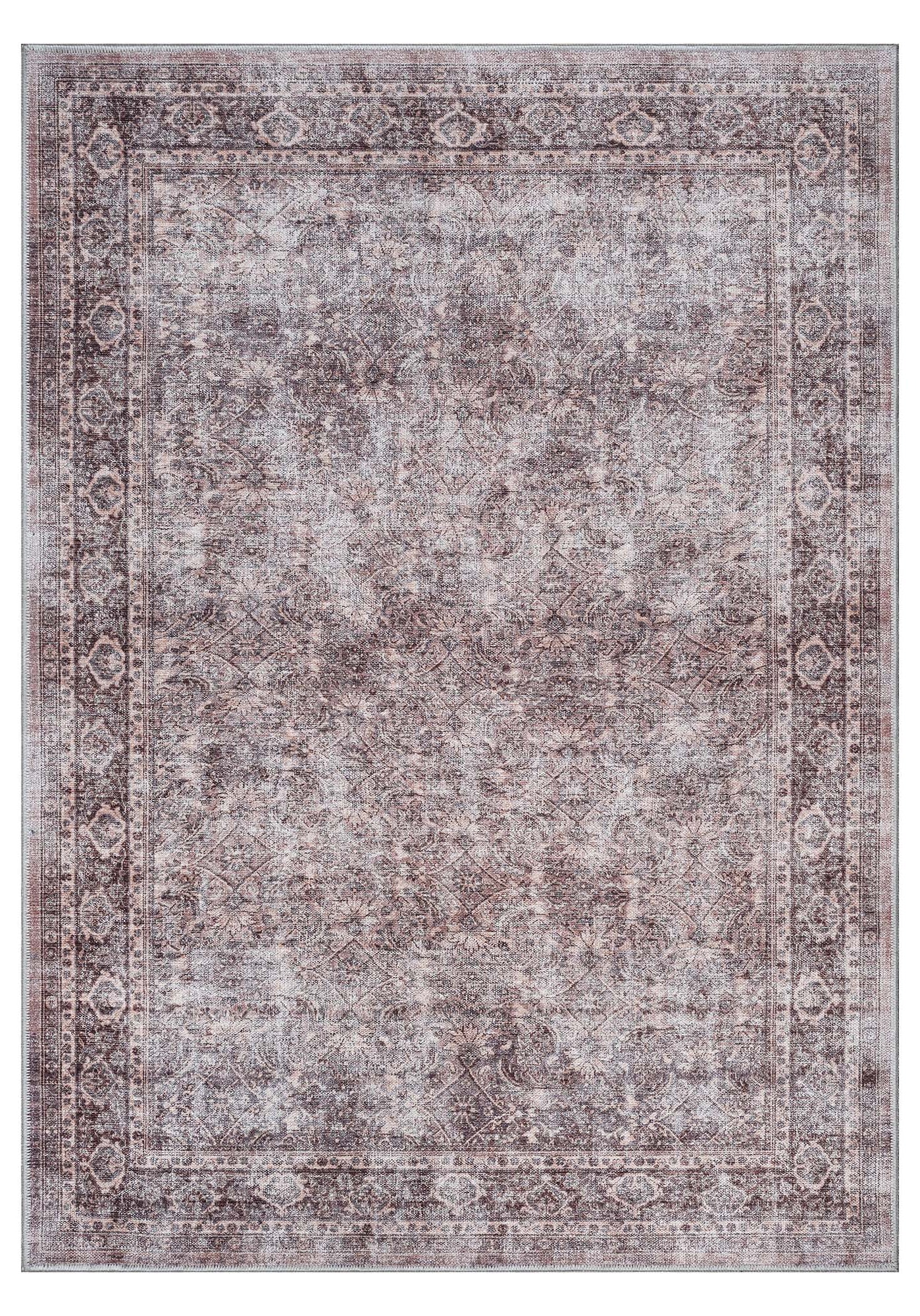 Cecile Distressed Persian Beige, Blush & Muted Sage Rug