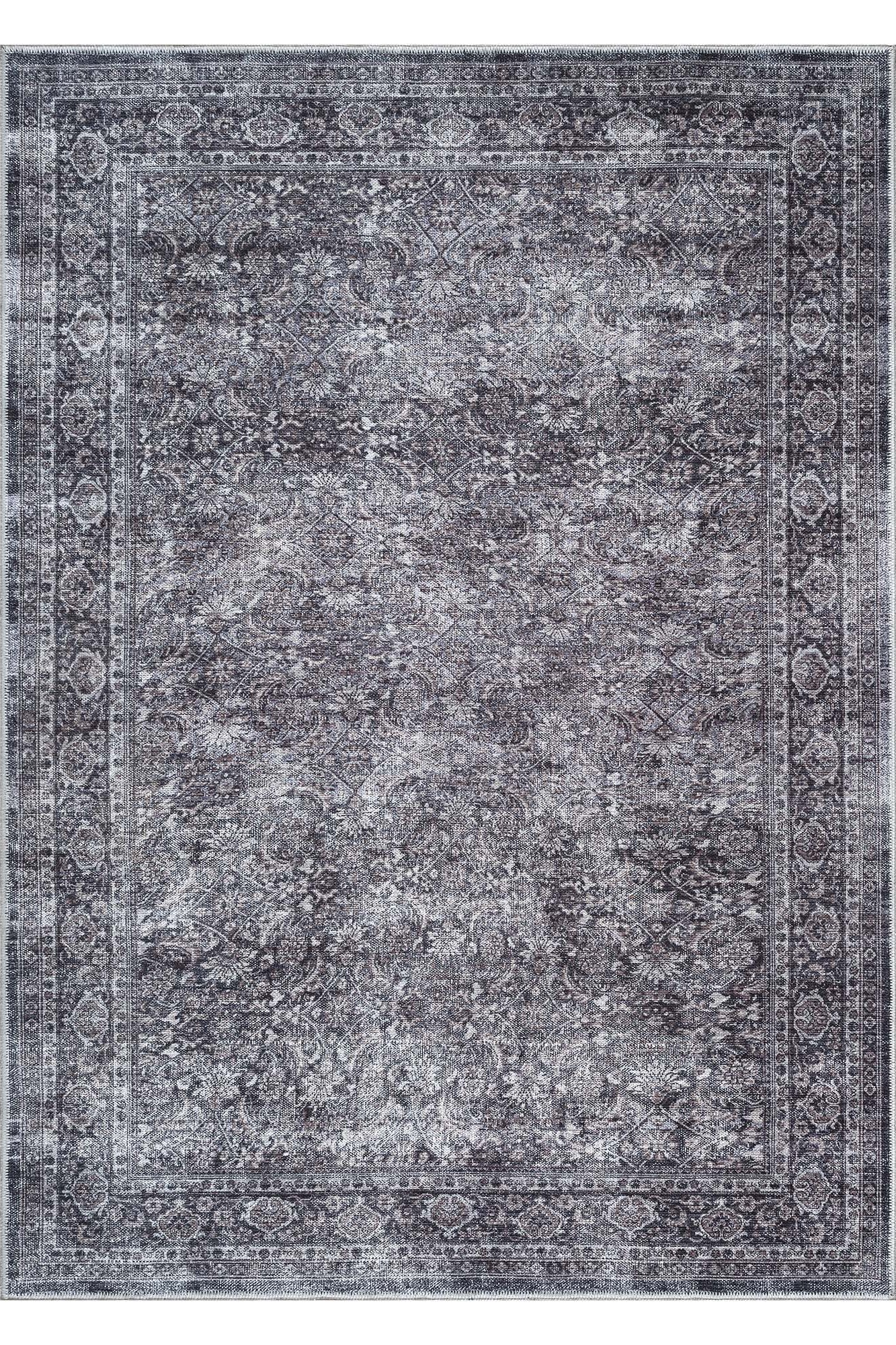 Valerie Distressed Persian Newburg Green & Olive Rug