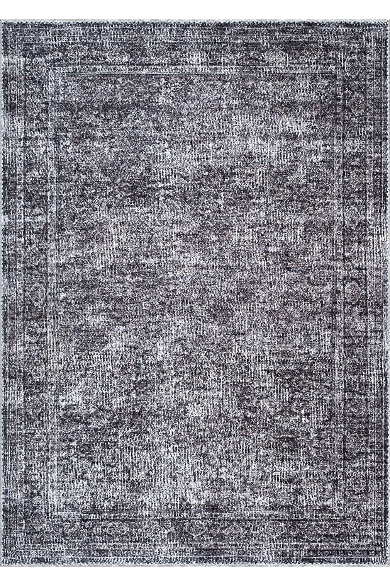 Valerie Distressed Persian Newburg Green & Olive Rug