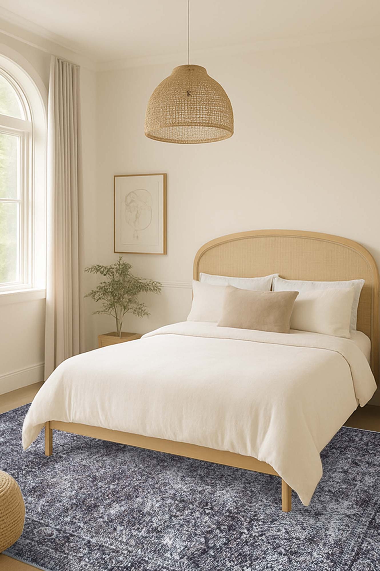 Valerie Distressed Persian Newburg Green & Olive Rug