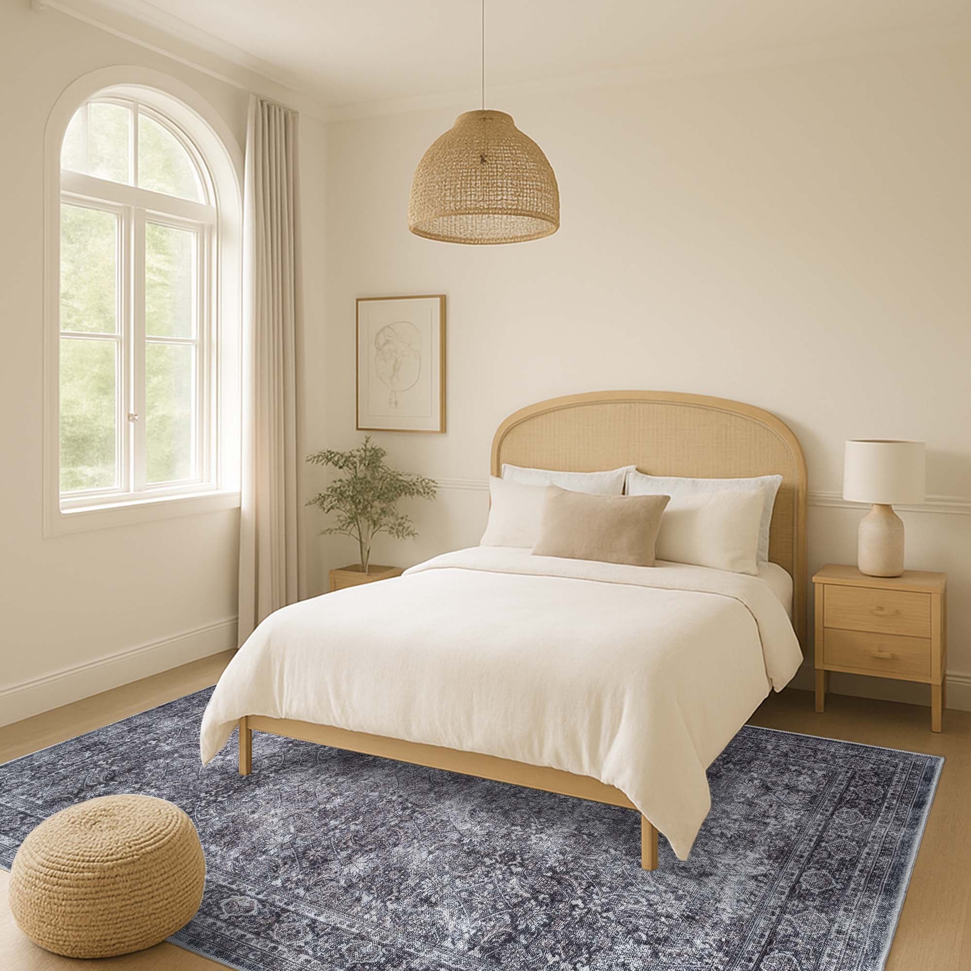 Valerie Distressed Persian Newburg Green & Olive Rug