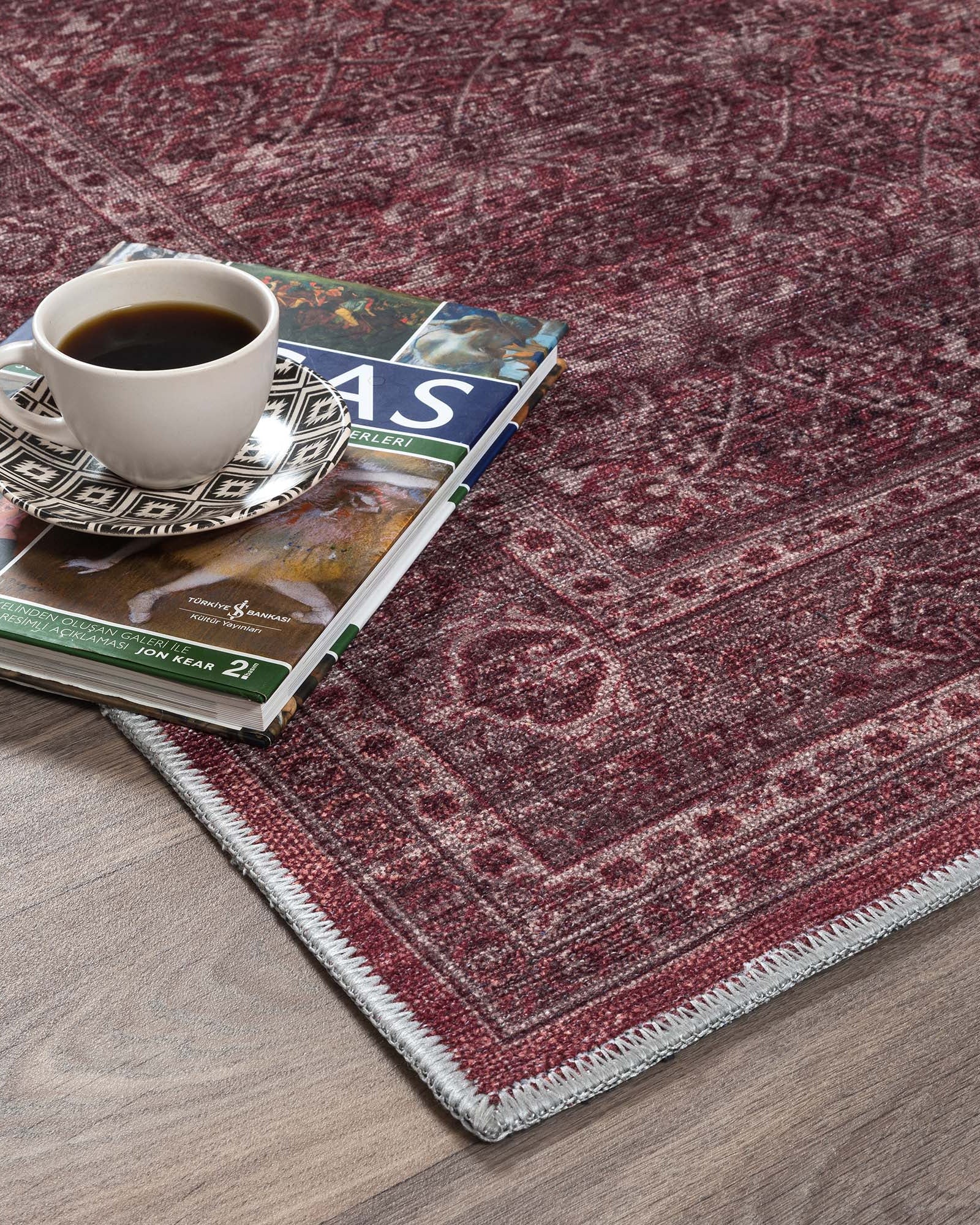 Hermine Red Brown Distressed Persian Vintage Rug