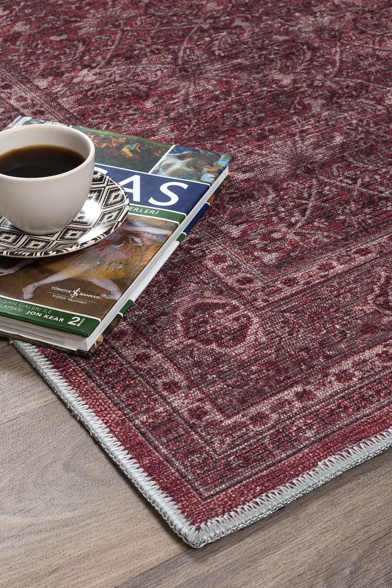Hermine Red Brown Distressed Persian Vintage Rug