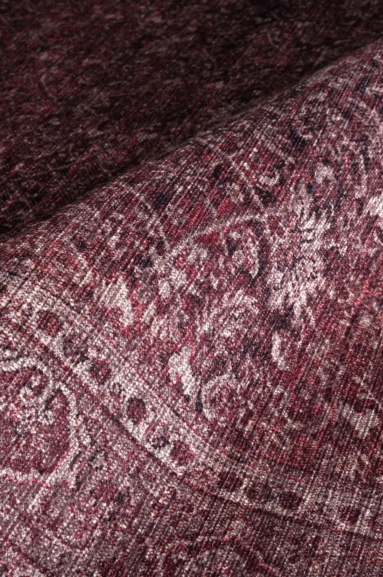 Hermine Red Brown Distressed Persian Vintage Rug