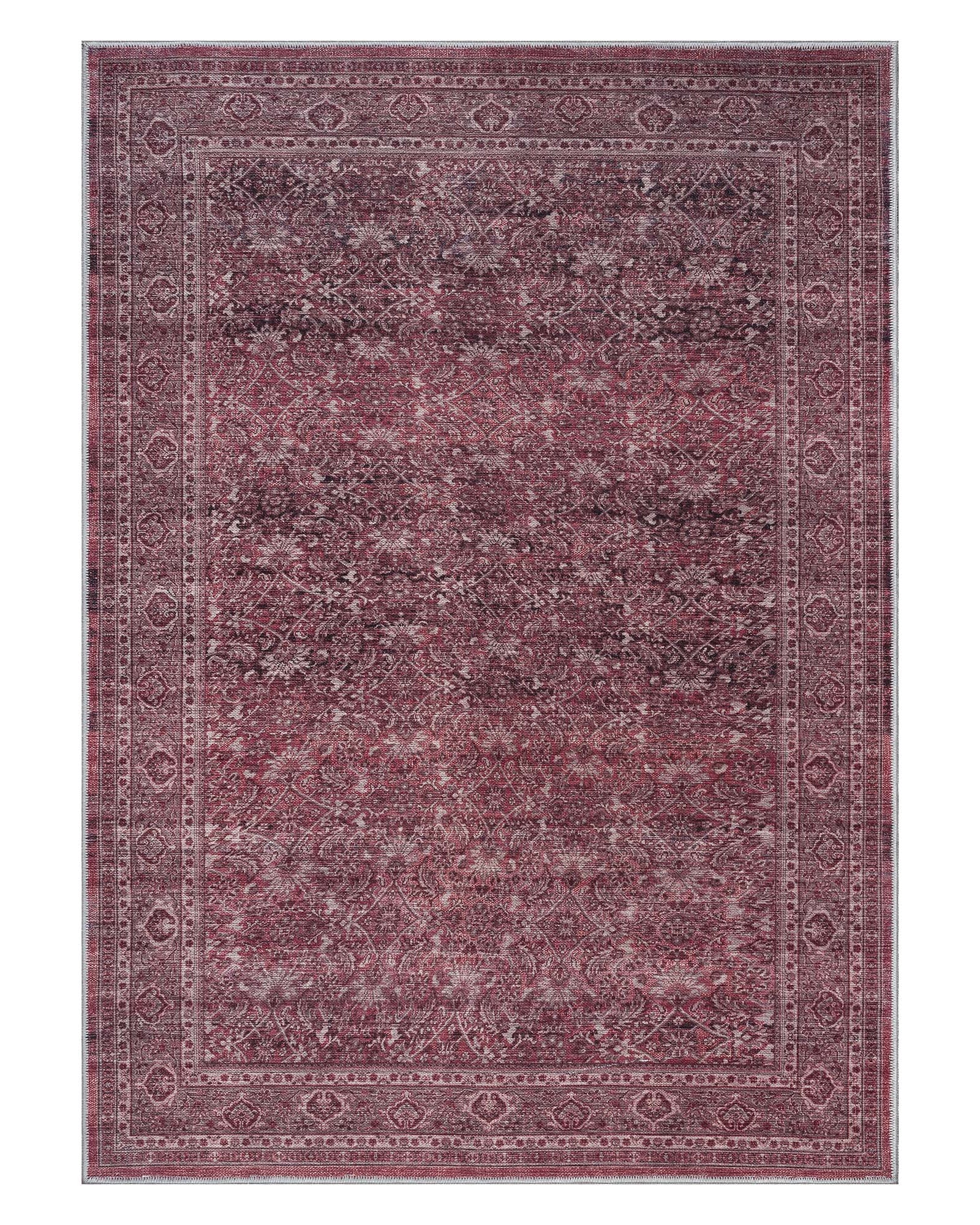 Hermine Red Brown Distressed Persian Vintage Rug