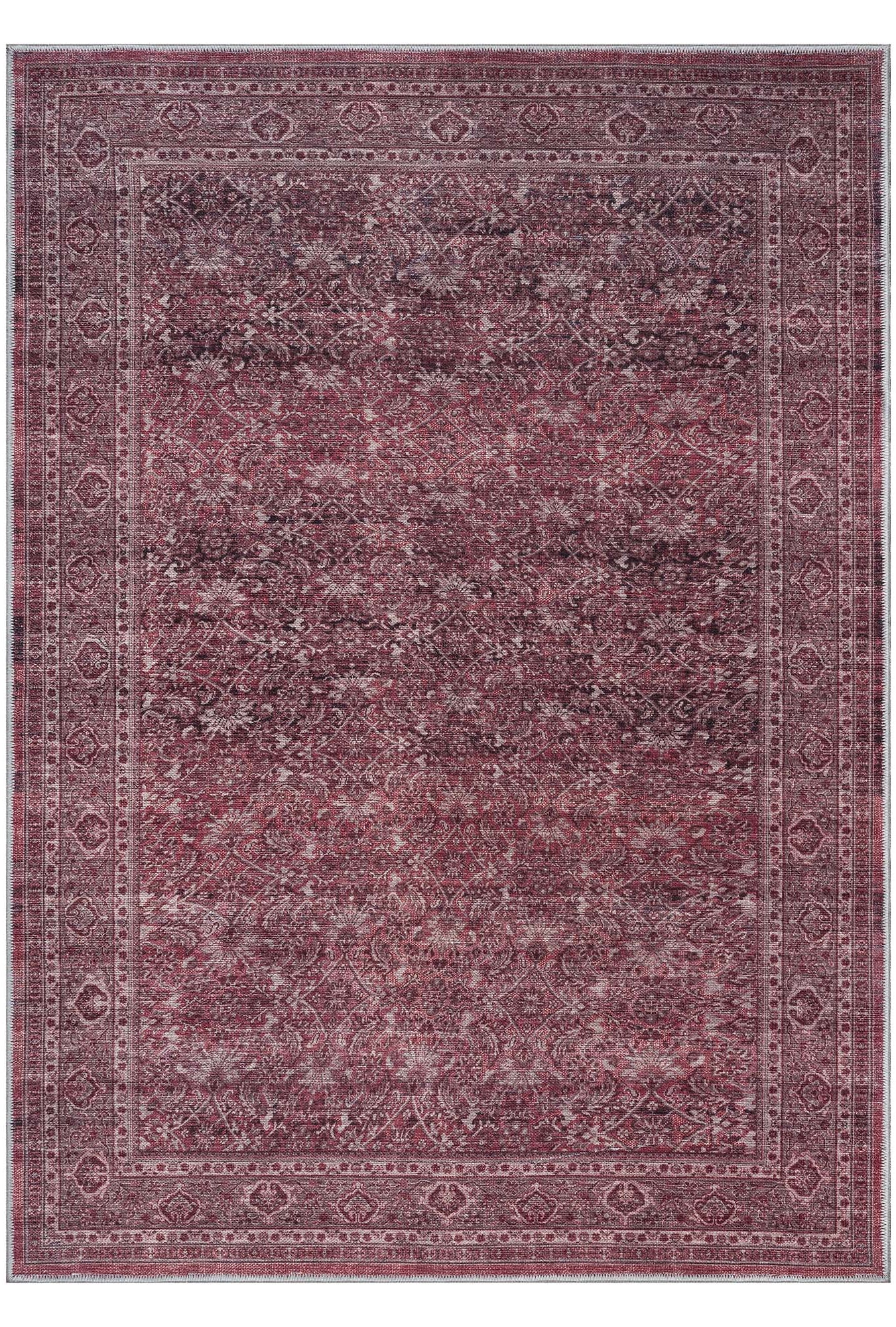 Hermine Red Brown Distressed Persian Vintage Rug