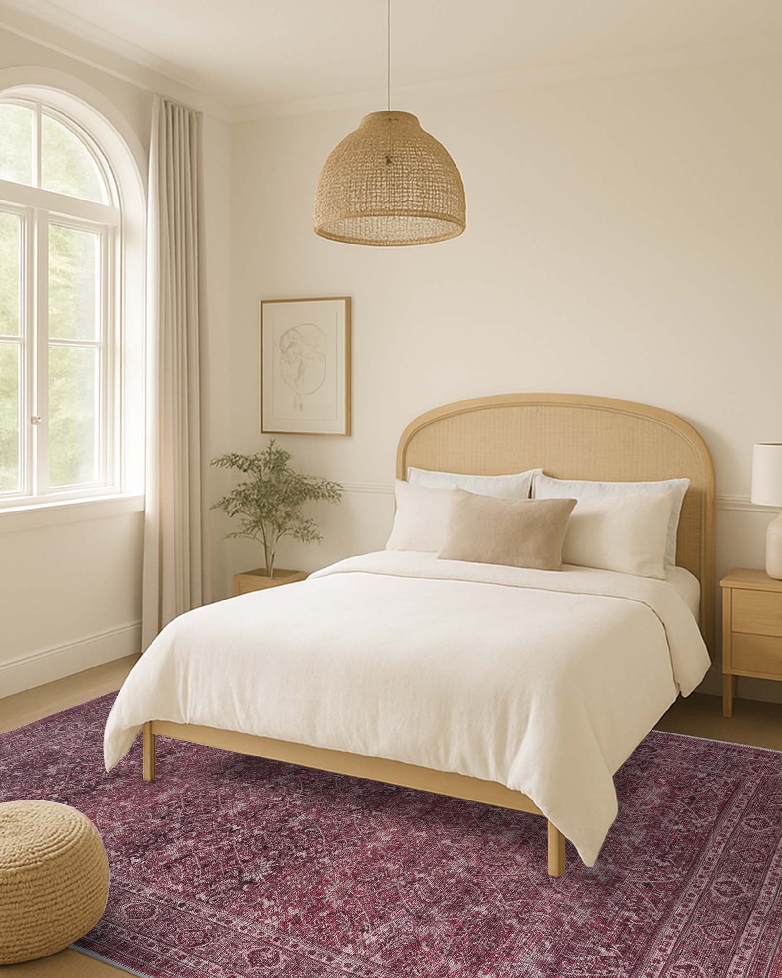 Hermine Red Brown Distressed Persian Vintage Rug