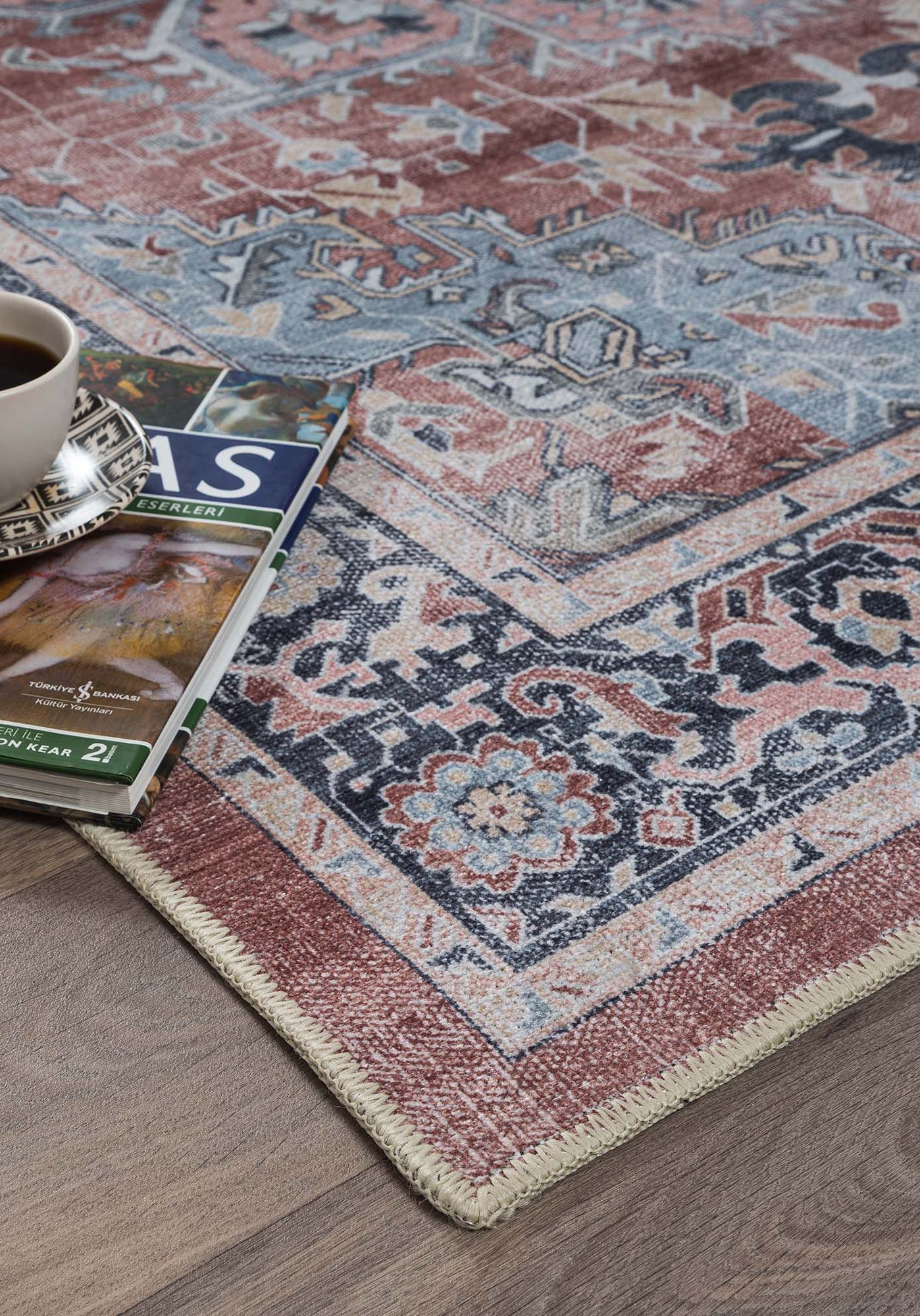 Esme Earth Tone Brown Heriz Persian Rug