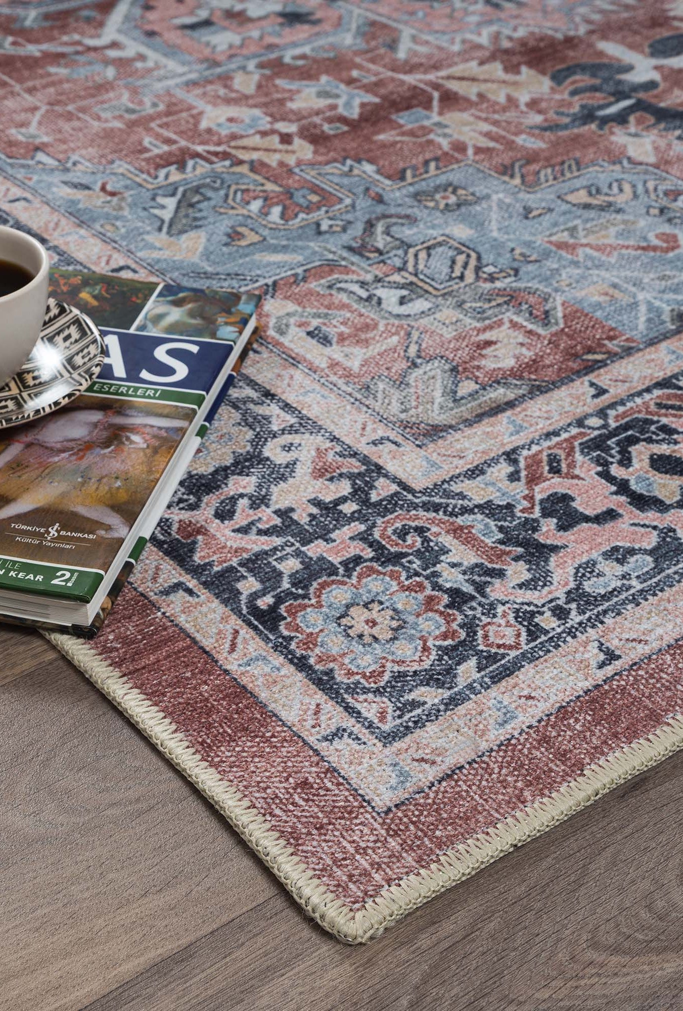 Esme Earth Tone Brown Heriz Persian Rug