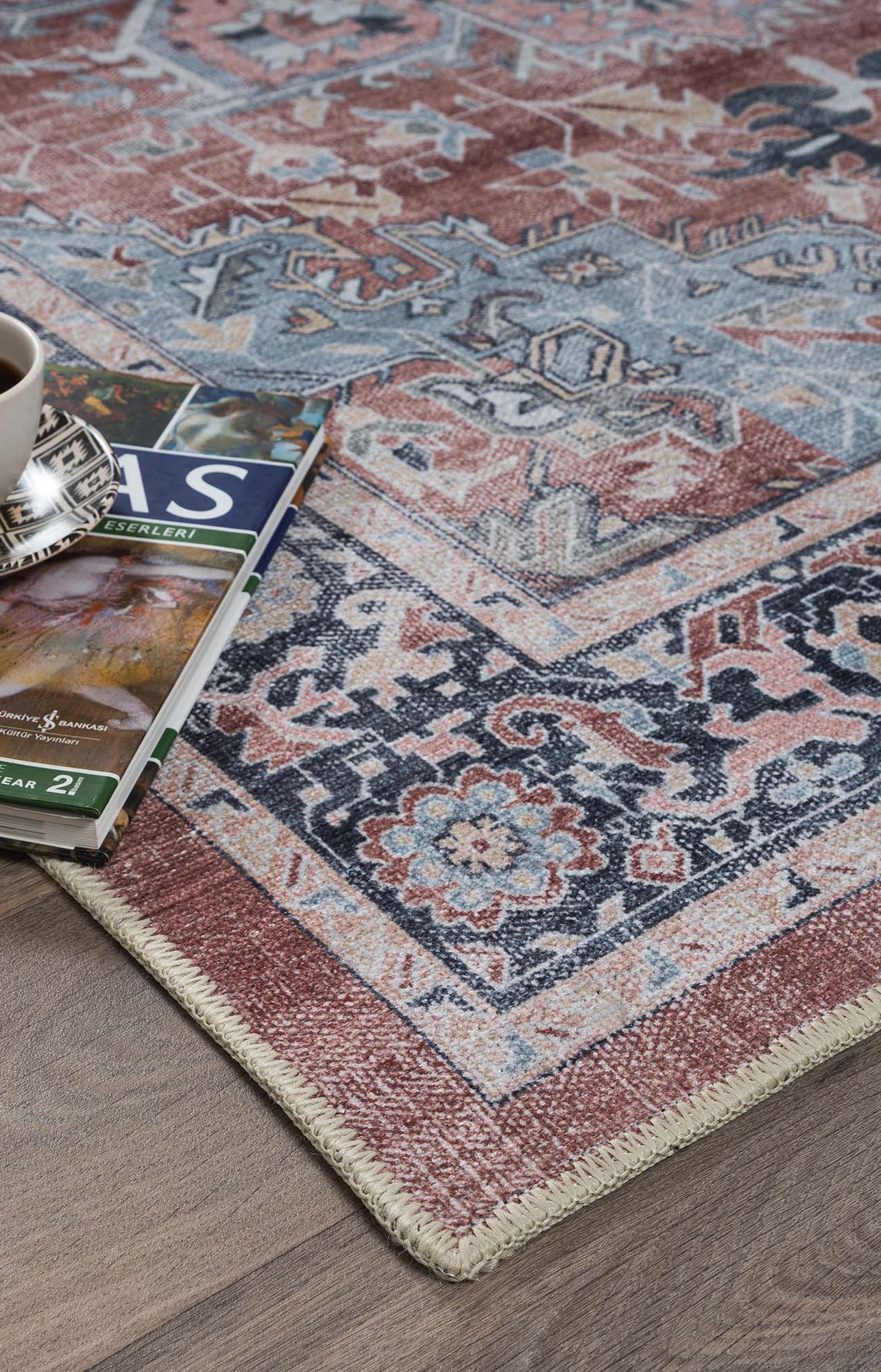 Esme Earth Tone Brown Heriz Persian Rug