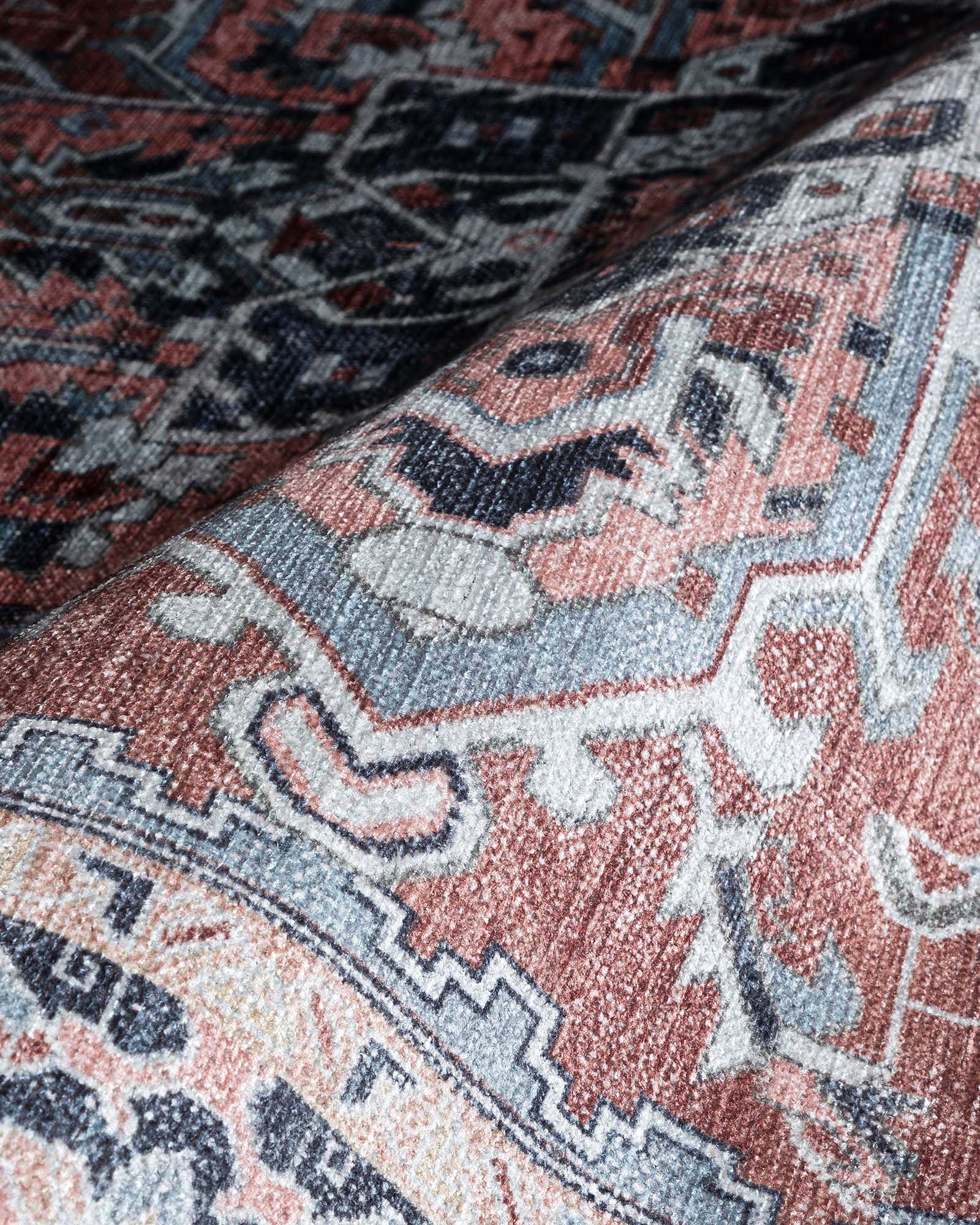 Esme Earth Tone Brown Heriz Persian Rug