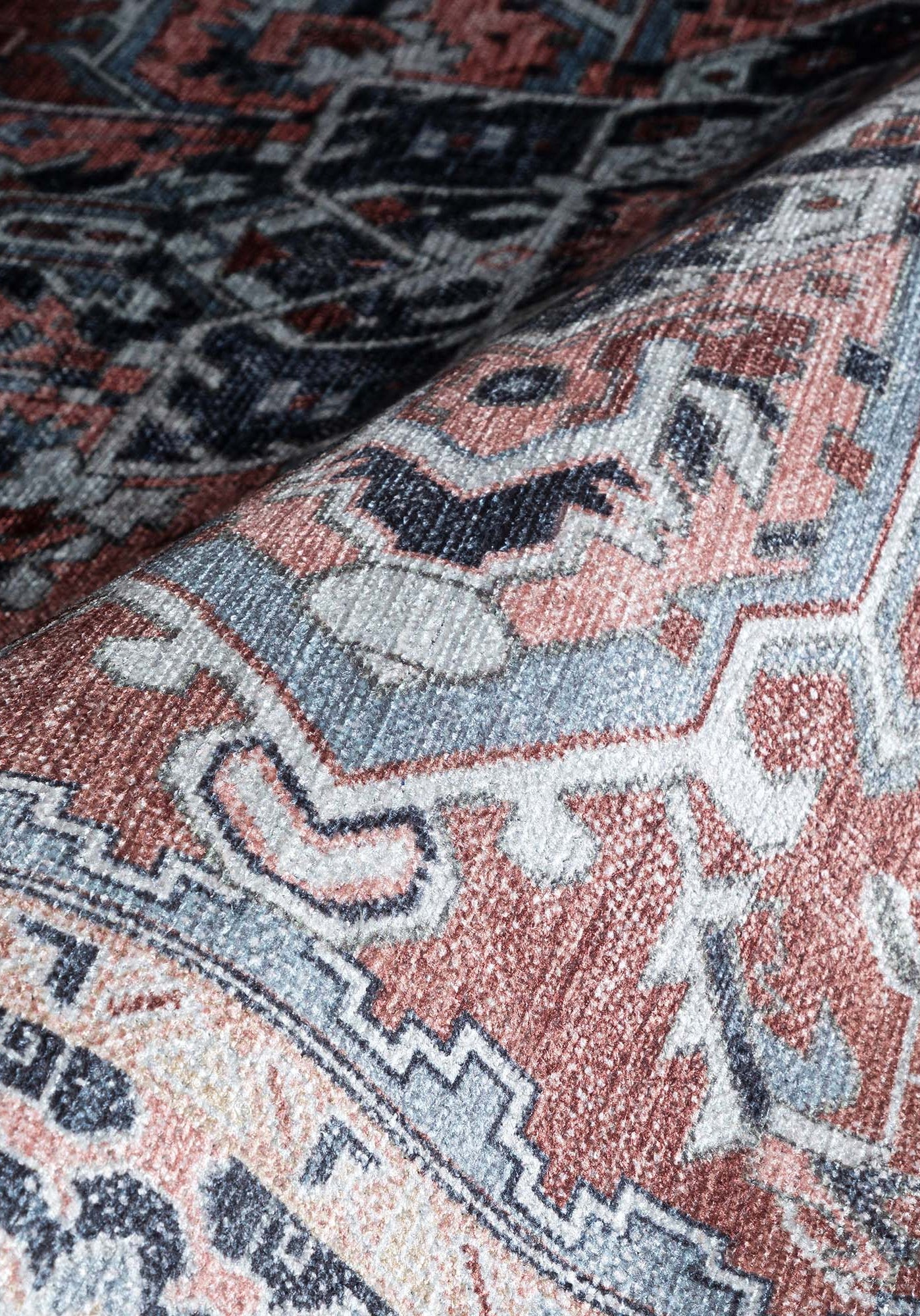 Esme Earth Tone Brown Heriz Persian Rug