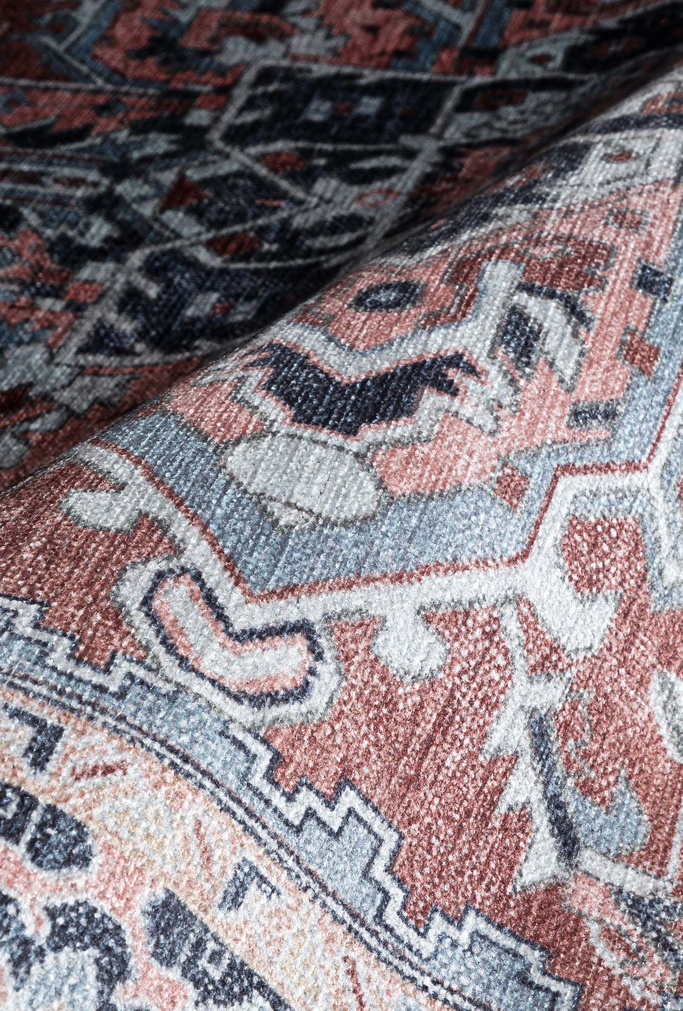 Esme Earth Tone Brown Heriz Persian Rug