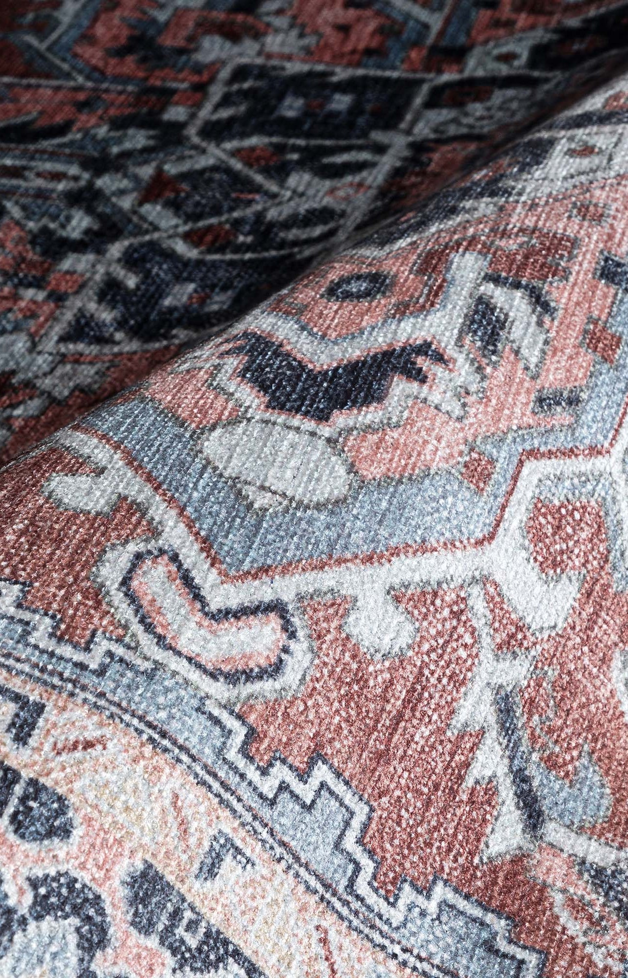 Esme Earth Tone Brown Heriz Persian Rug