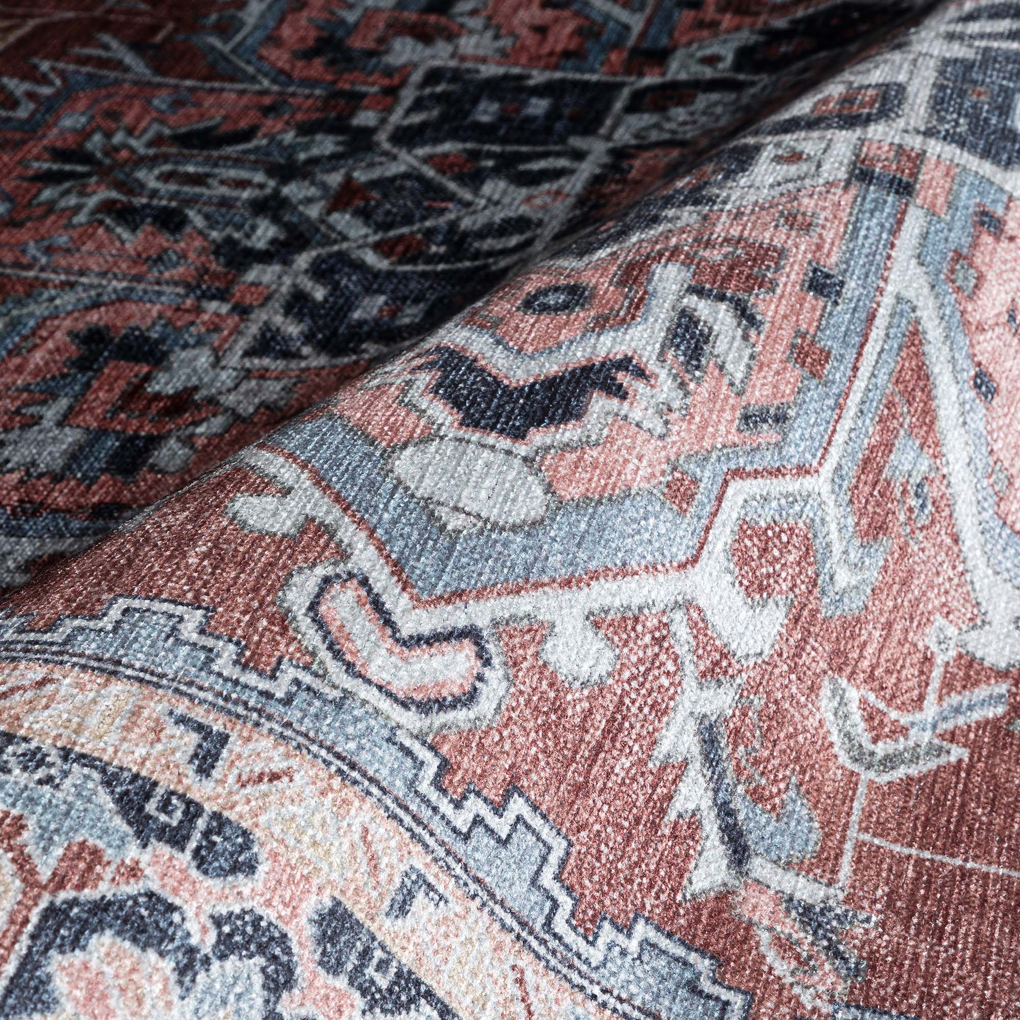 Esme Earth Tone Brown Heriz Persian Rug