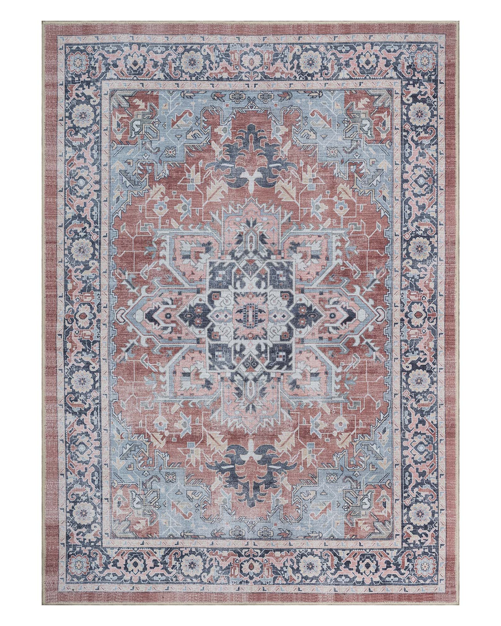 Esme Earth Tone Brown Heriz Persian Rug