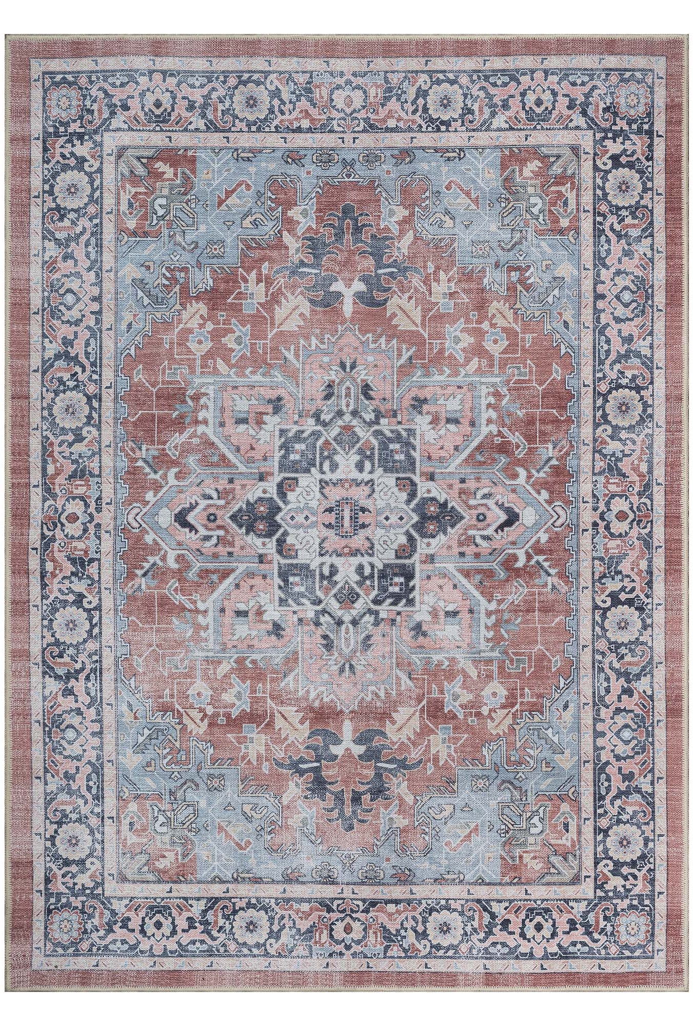 Esme Earth Tone Brown Heriz Persian Rug