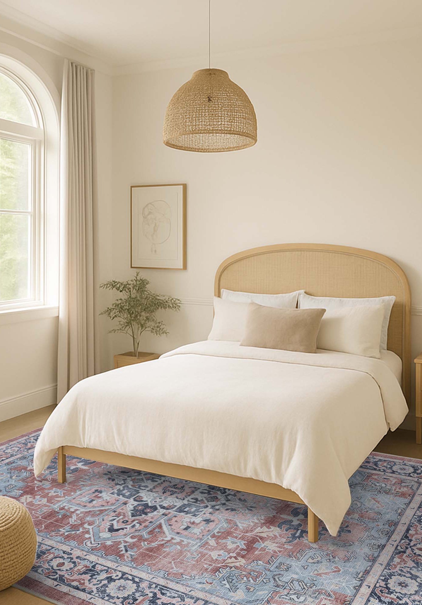 Esme Earth Tone Brown Heriz Persian Rug