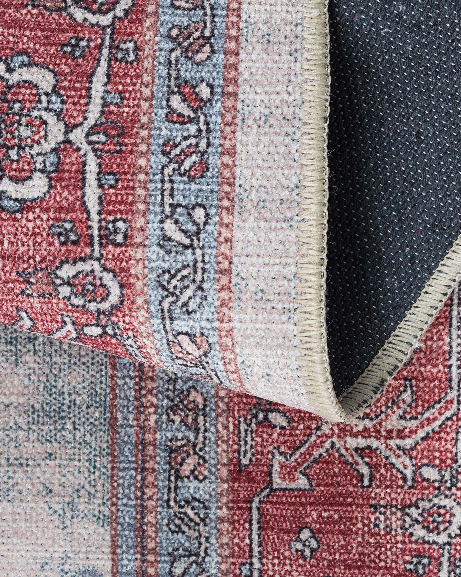 Sandrine Blue Orange Serapi Antique Persian Rug