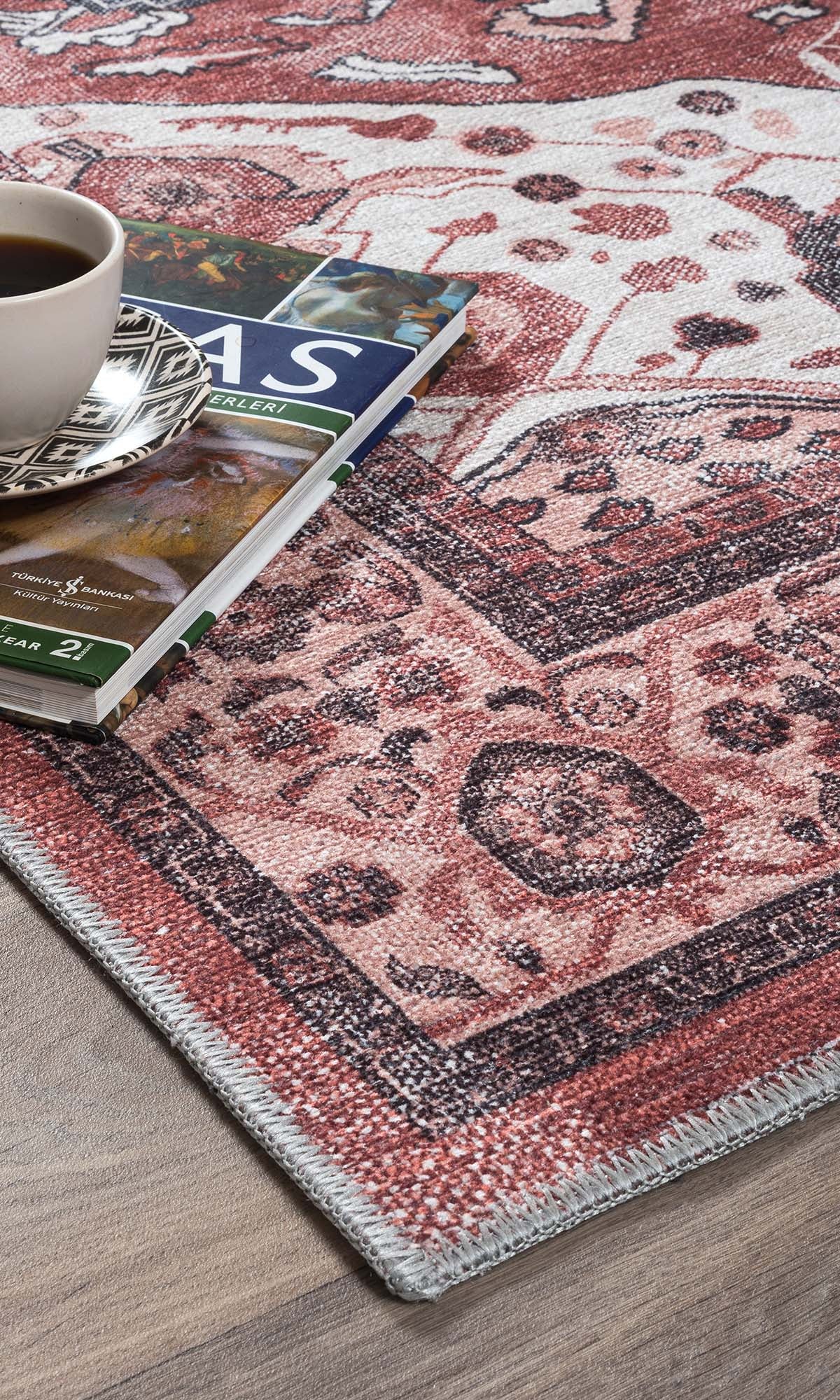 Melanie Orange Brown Persian Vintage Rug