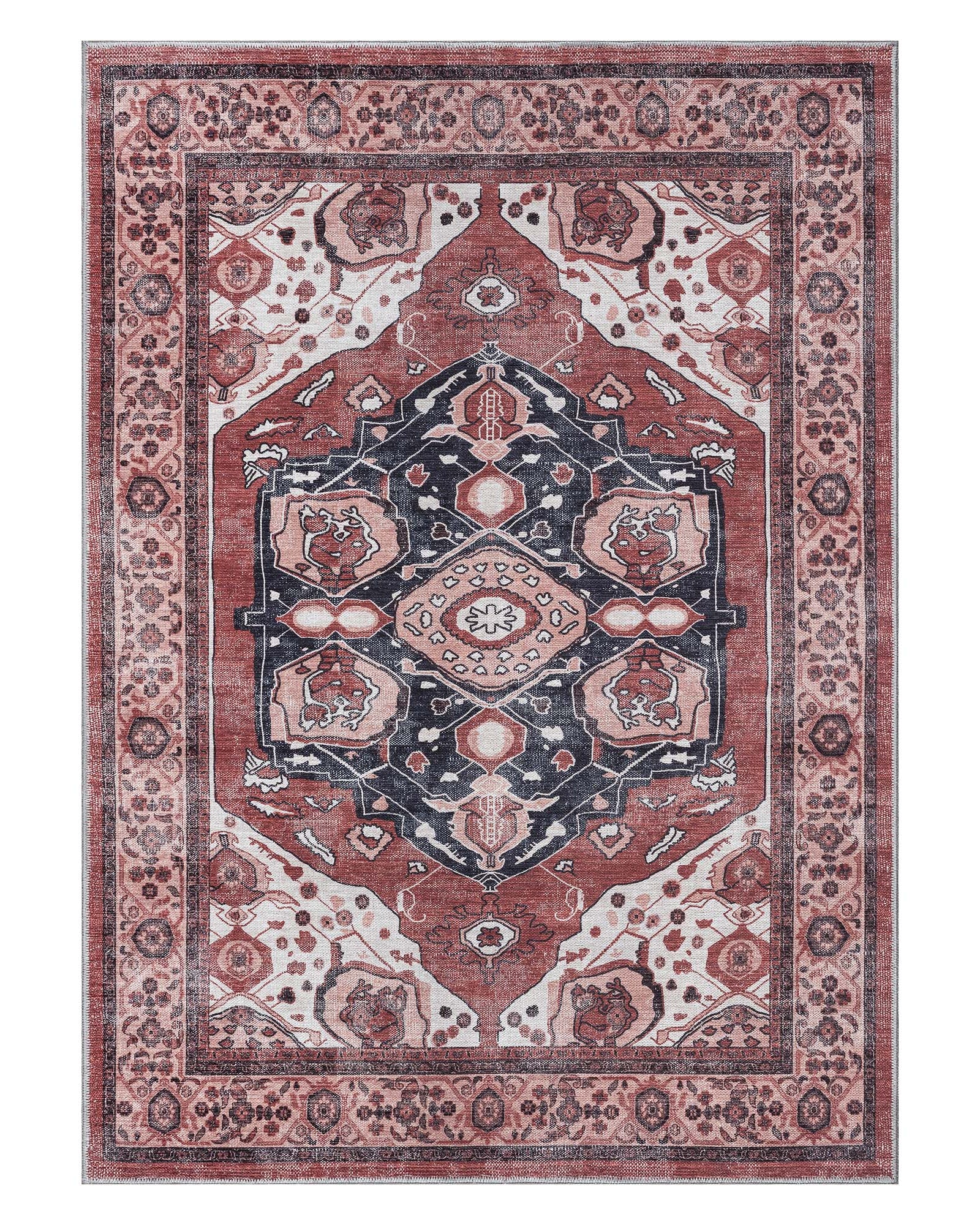 Melanie Orange Brown Persian Vintage Rug