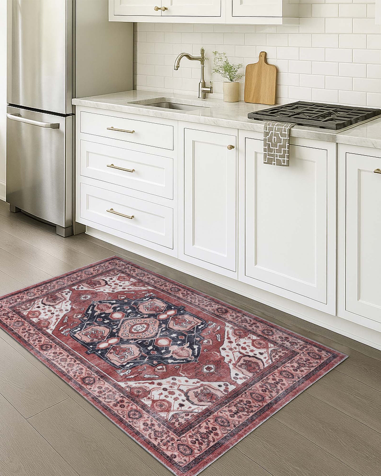 Melanie Orange Brown Persian Vintage Rug